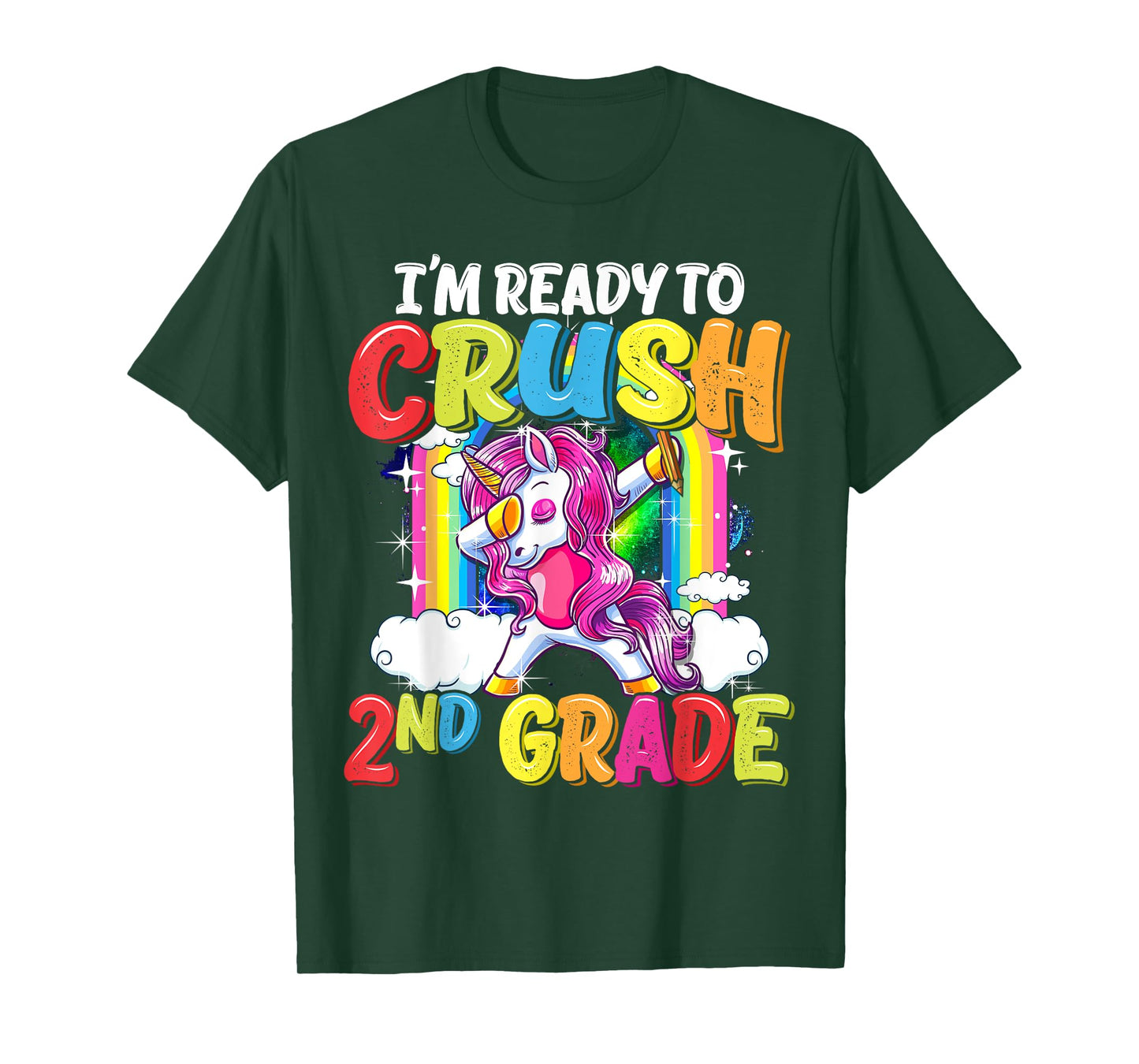 2nd Grade Dabbing Unicorn Back To School Girls T-Shirt