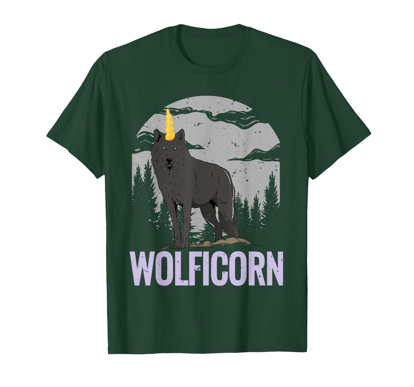 Wolf T Shirt Women Men Kids Wolficorn Unicorn Gift T-Shirt