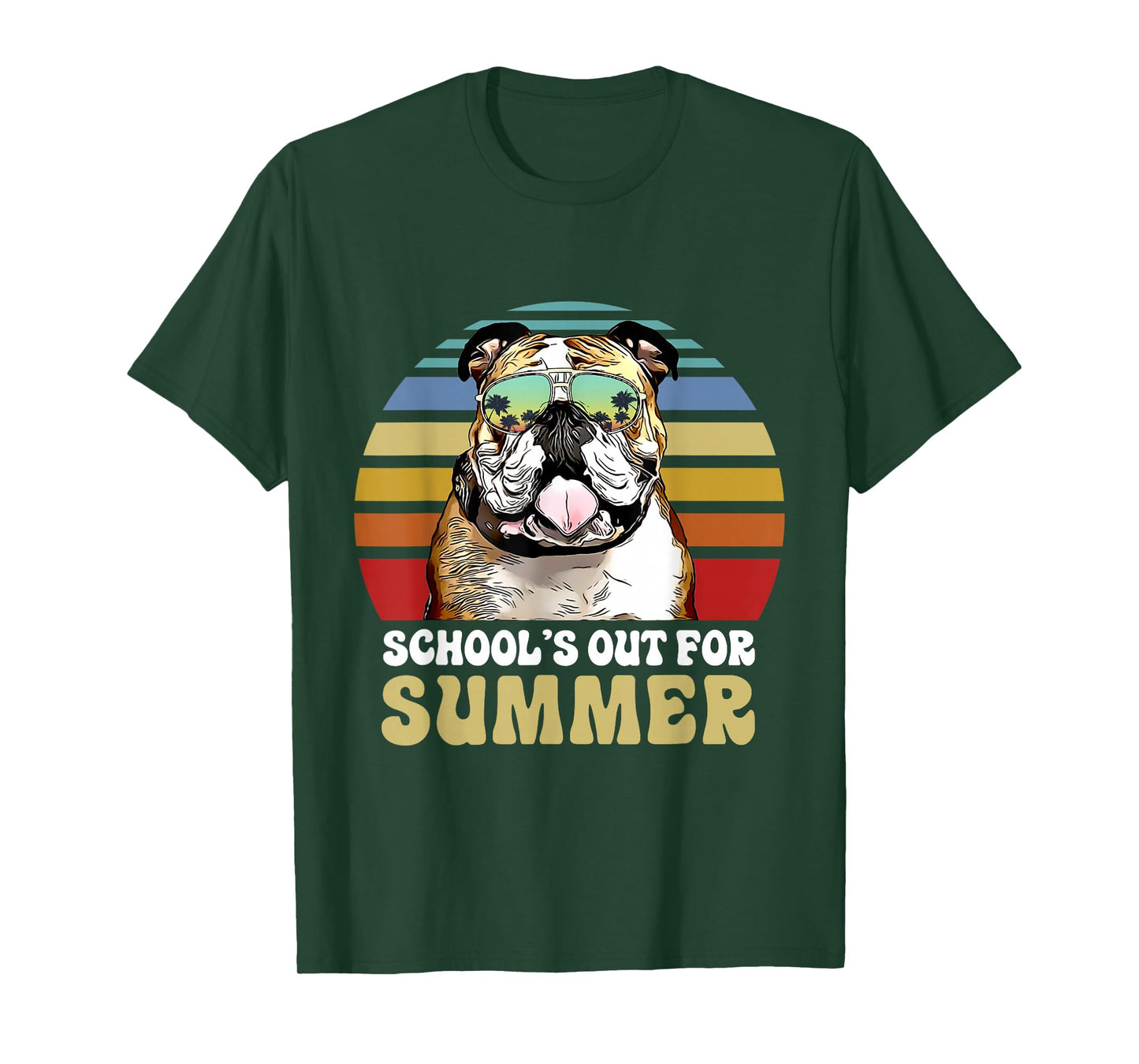 Schools Out for Summer Bulldog Dog Teacher T-Shirt