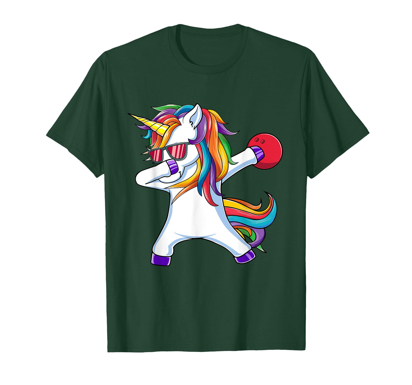 Dabbing Unicorn Bowling Funny Dab Dance T-Shirt