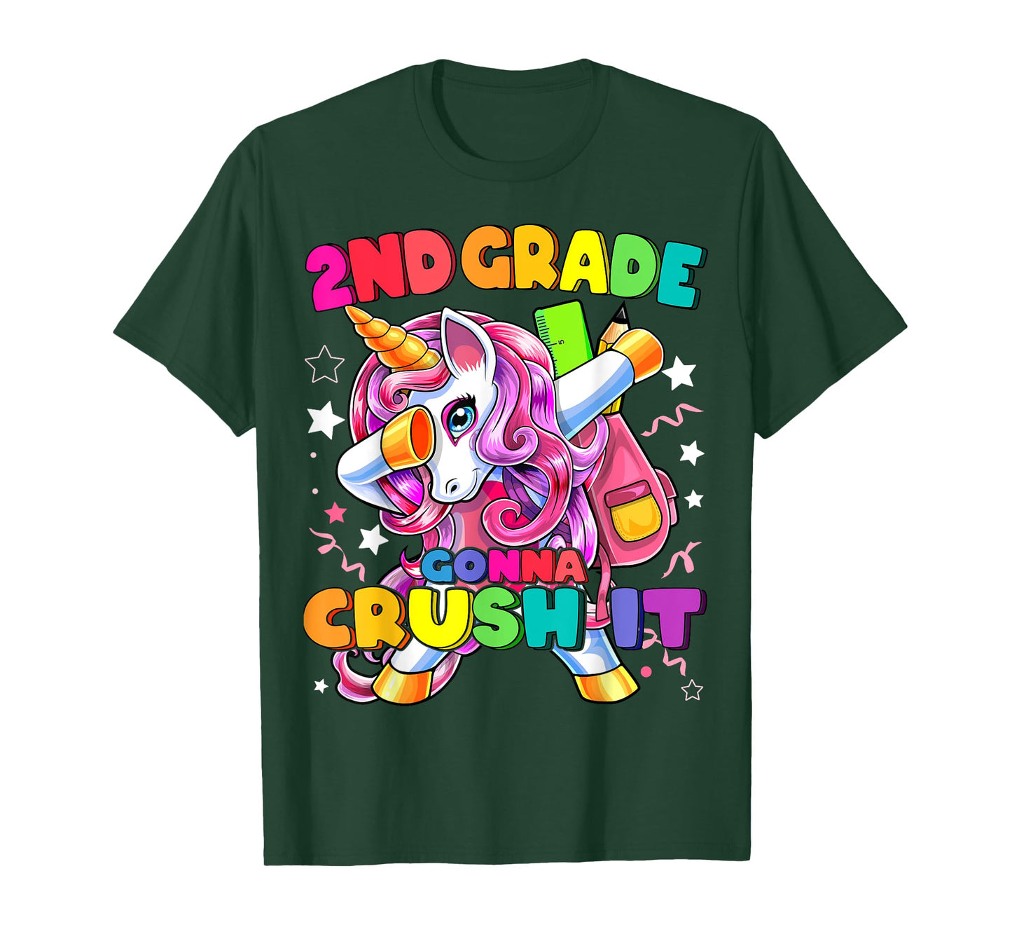 2nd Grade Dabbing Unicorn Back to School Shirt Girls Gift T-Shirt