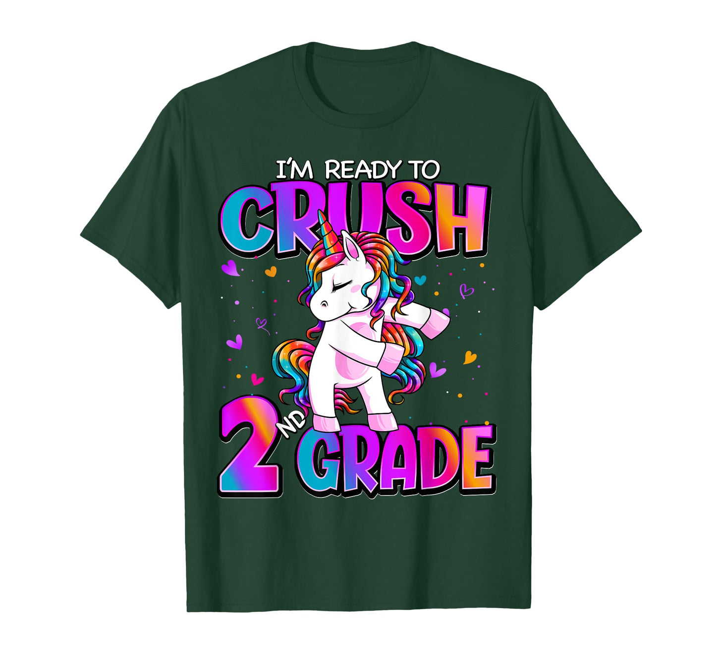 I'm Ready To Crush 2nd Grade Unicorn Back To School Girls T-Shirt