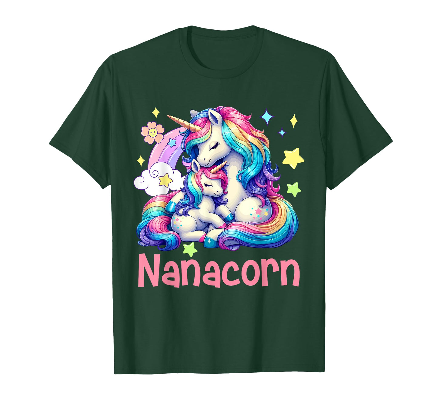 Nanacorn Mother's Day Nana Costume Unicorns Lover Family T-Shirt
