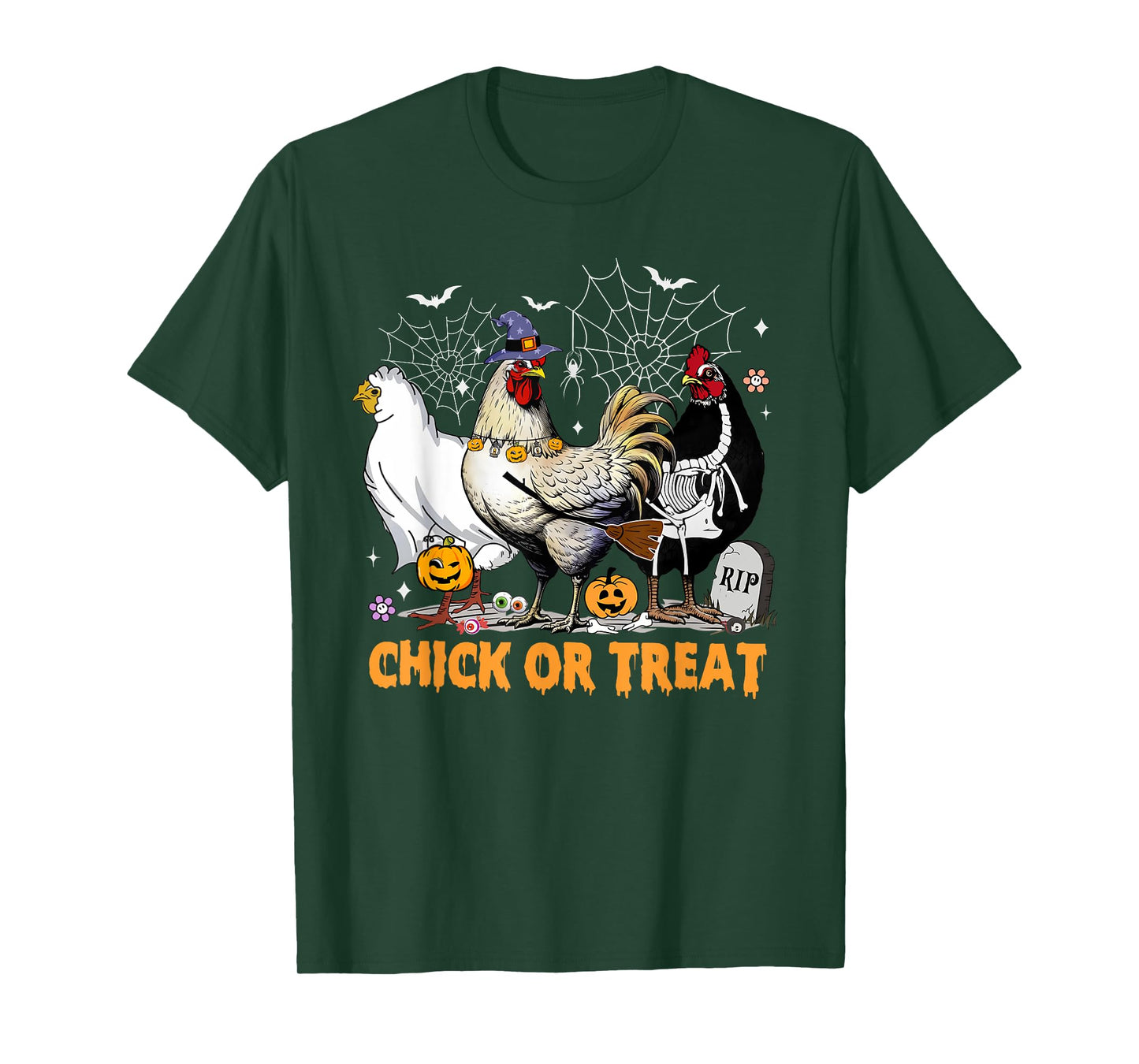 Halloween Chicken Pumpkin Chick Or Treat Spooky Season T-Shirt