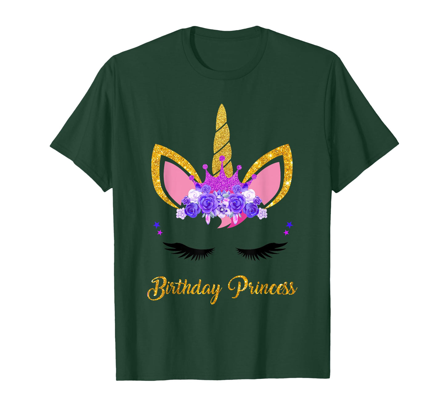 Unicorn Birthday Princess Shirt Unicorn Girl Birthday Party T-Shirt
