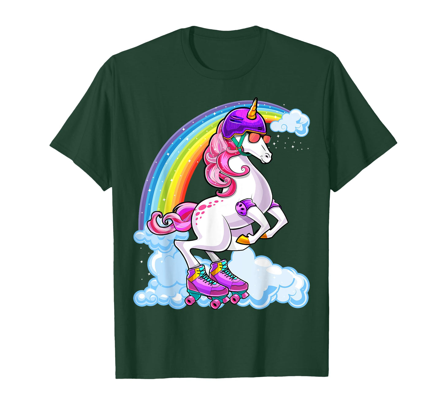 Unicorn Roller Skate Roller Derby Birthday Shirt Girls Gift T-Shirt