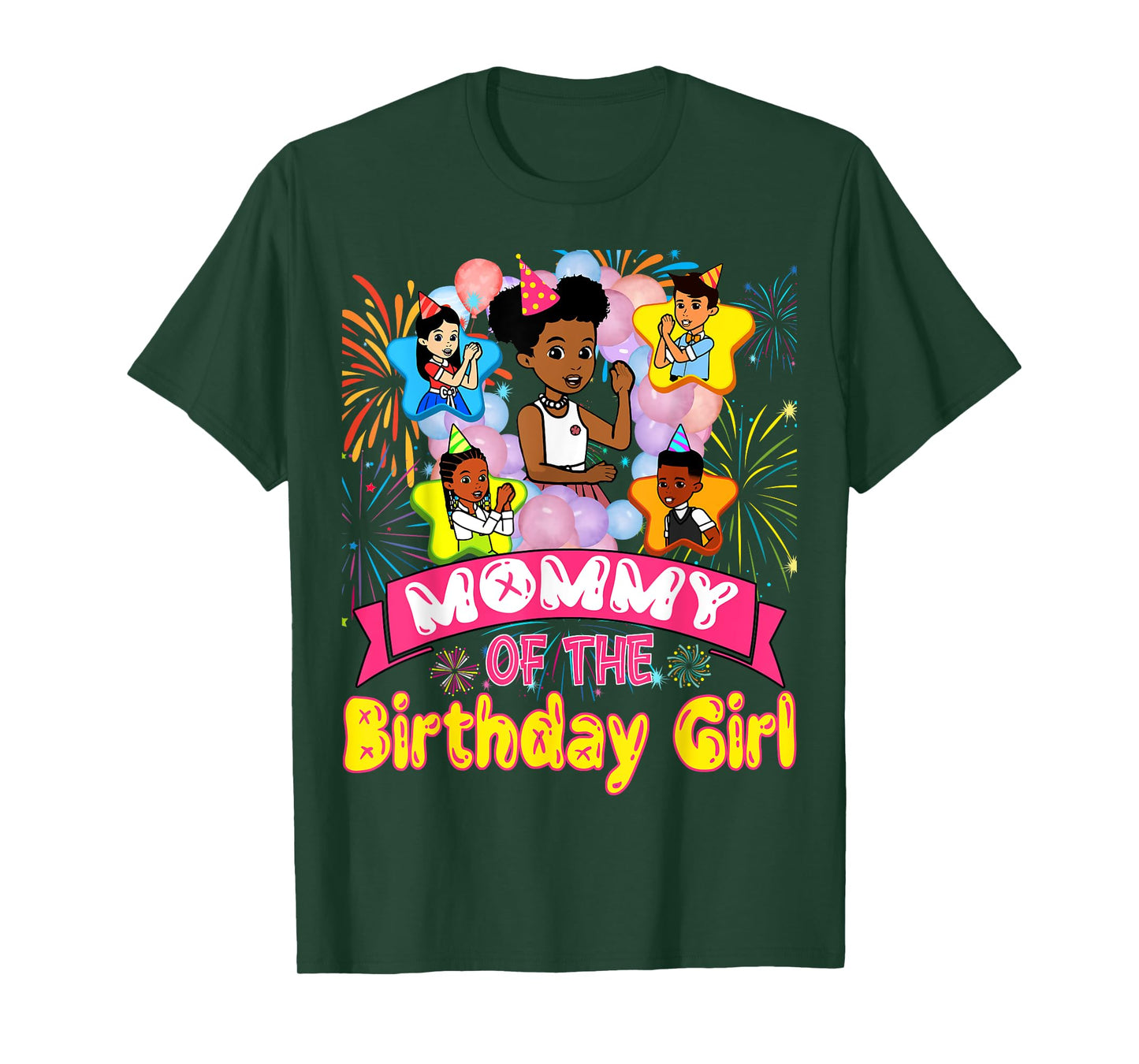 Mommy Of Birthday Girl Gracie Birthday Dolls Girl Party Gift T-Shirt