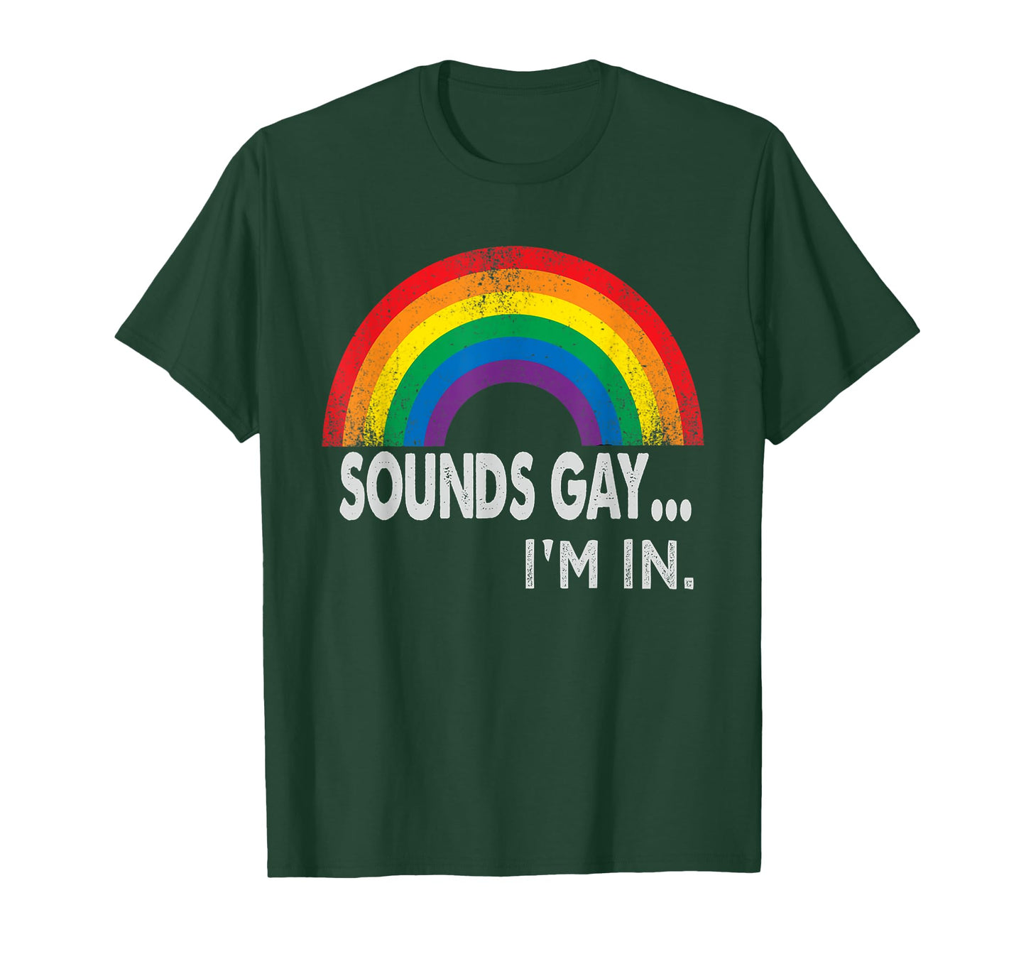 Sounds Gay I'm In With Rainbow Proud LGBTQ Gay Rights T-Shirt