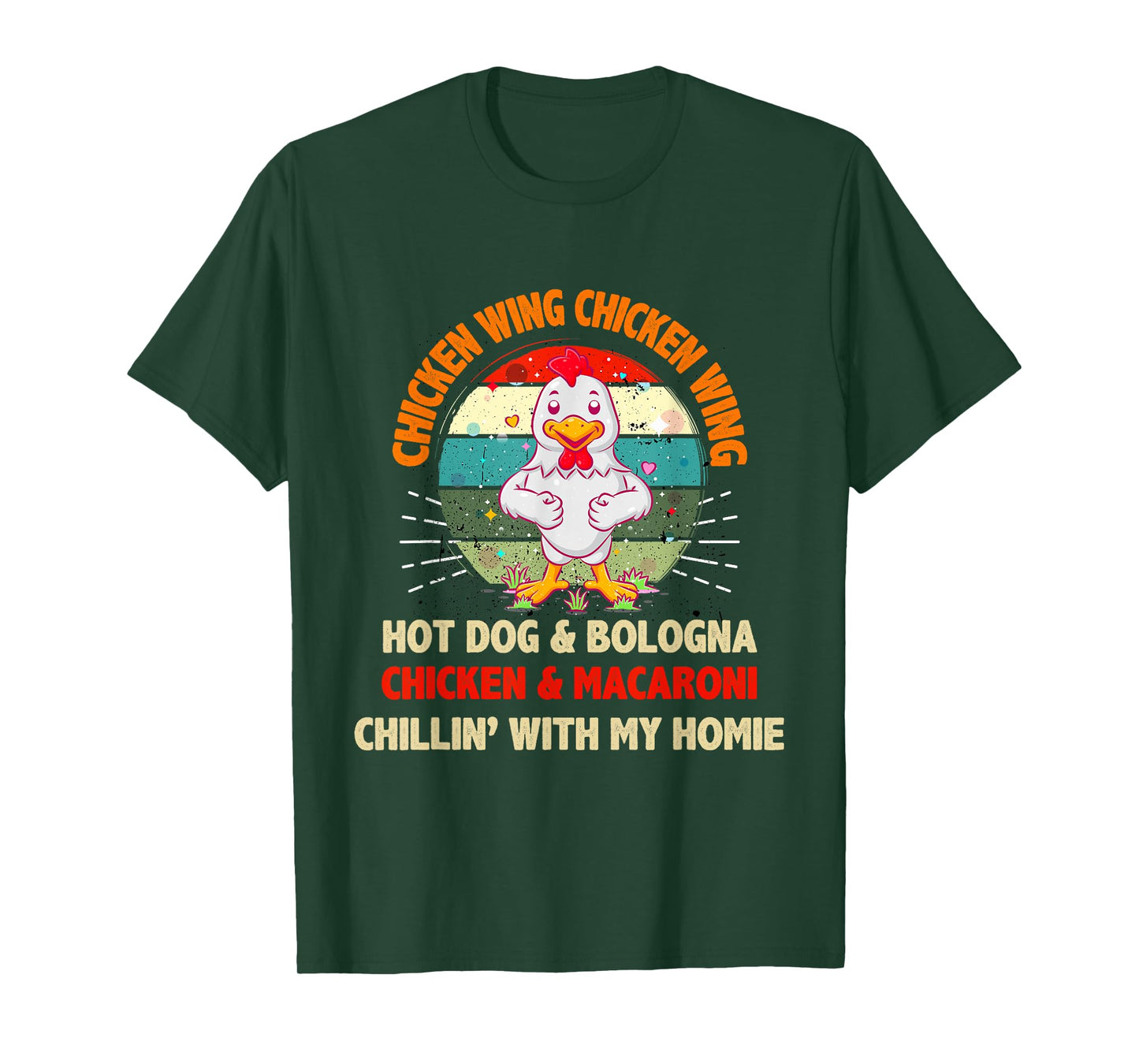 Kids Chicken Wing Chicken Wing Hot Dog and Bologna Toddlers T-Shirt