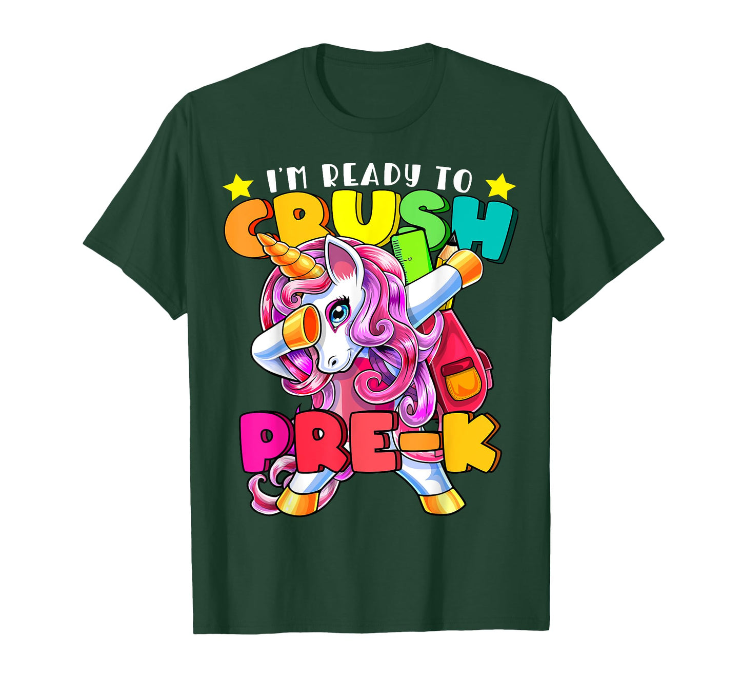 Crush Pre-K Dabbing Unicorn Back to School Girls T-Shirt