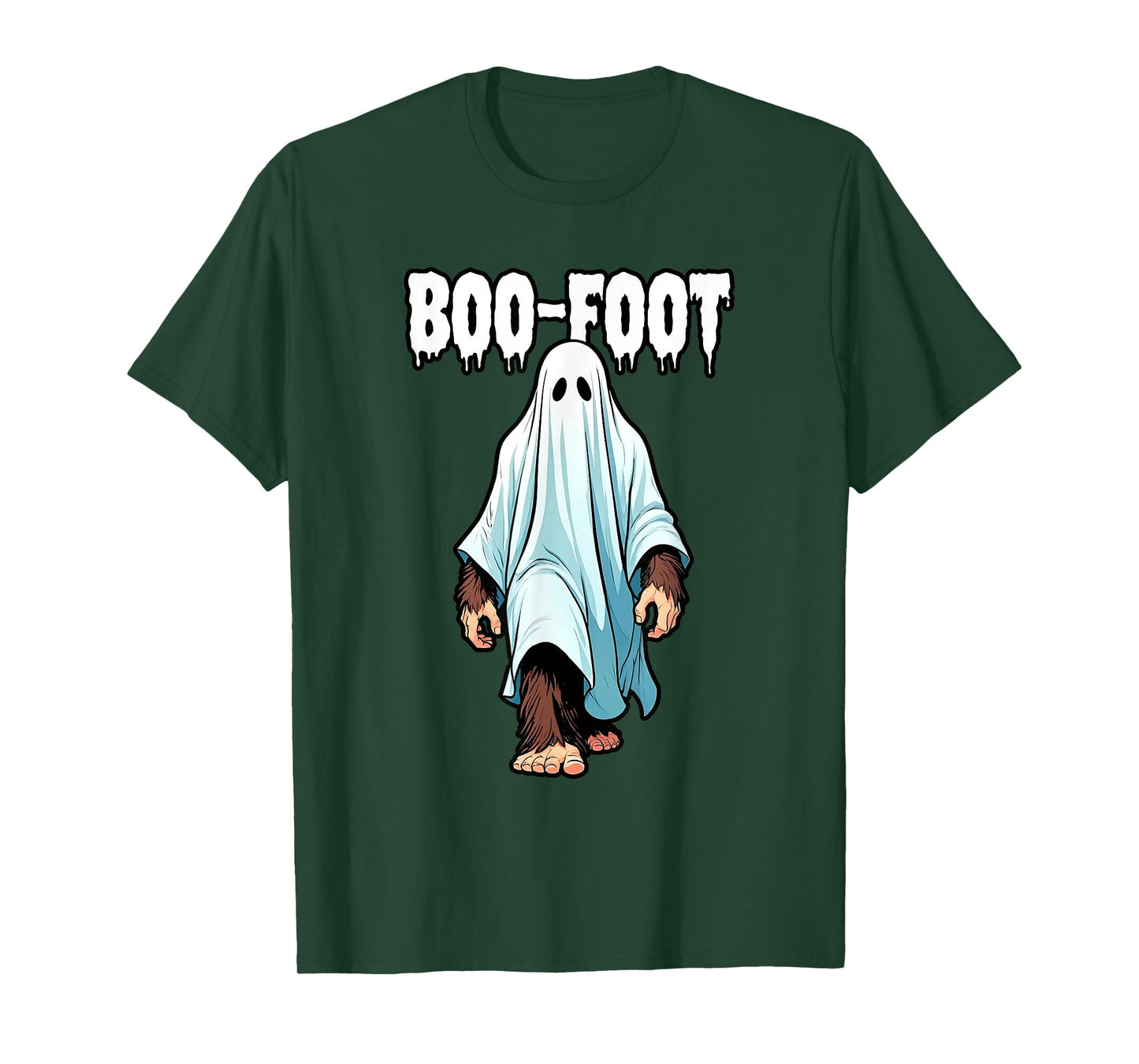 Bigfoot Ghost Costume Halloween Boo-Foot Sasquatch Spooky T-Shirt
