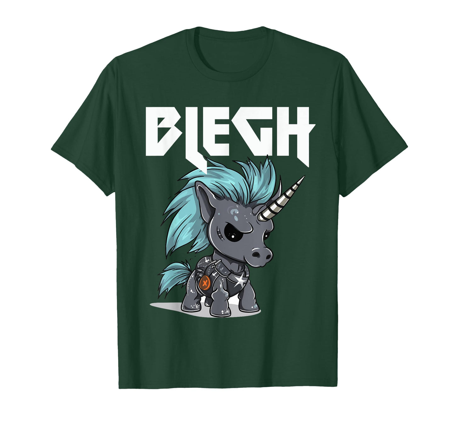 Blegh Heavy Metal Metalcore Unicorn T-Shirt
