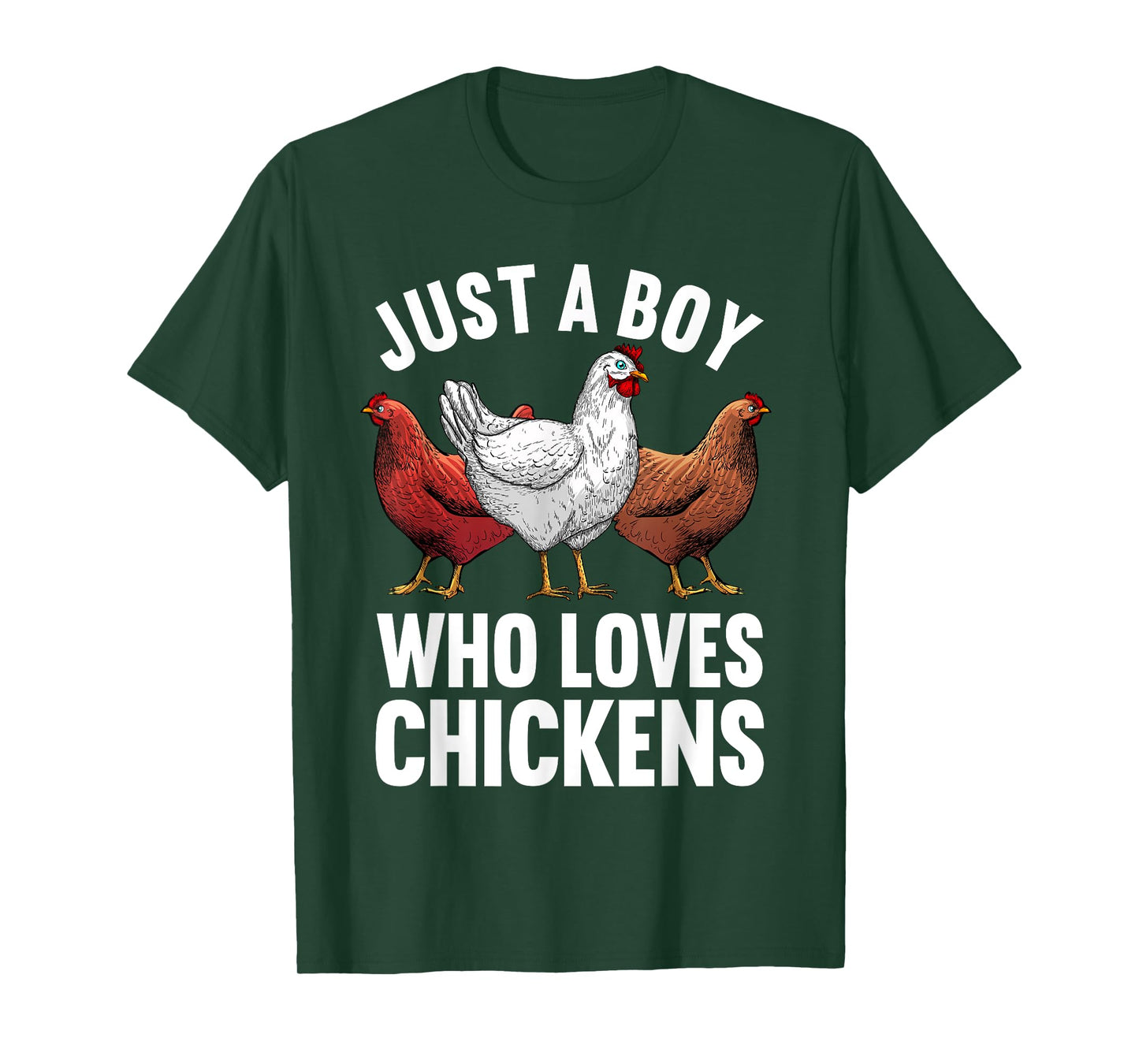 Funny Chicken Art For Men Boys Farm Animal Chicken Farmer T-Shirt