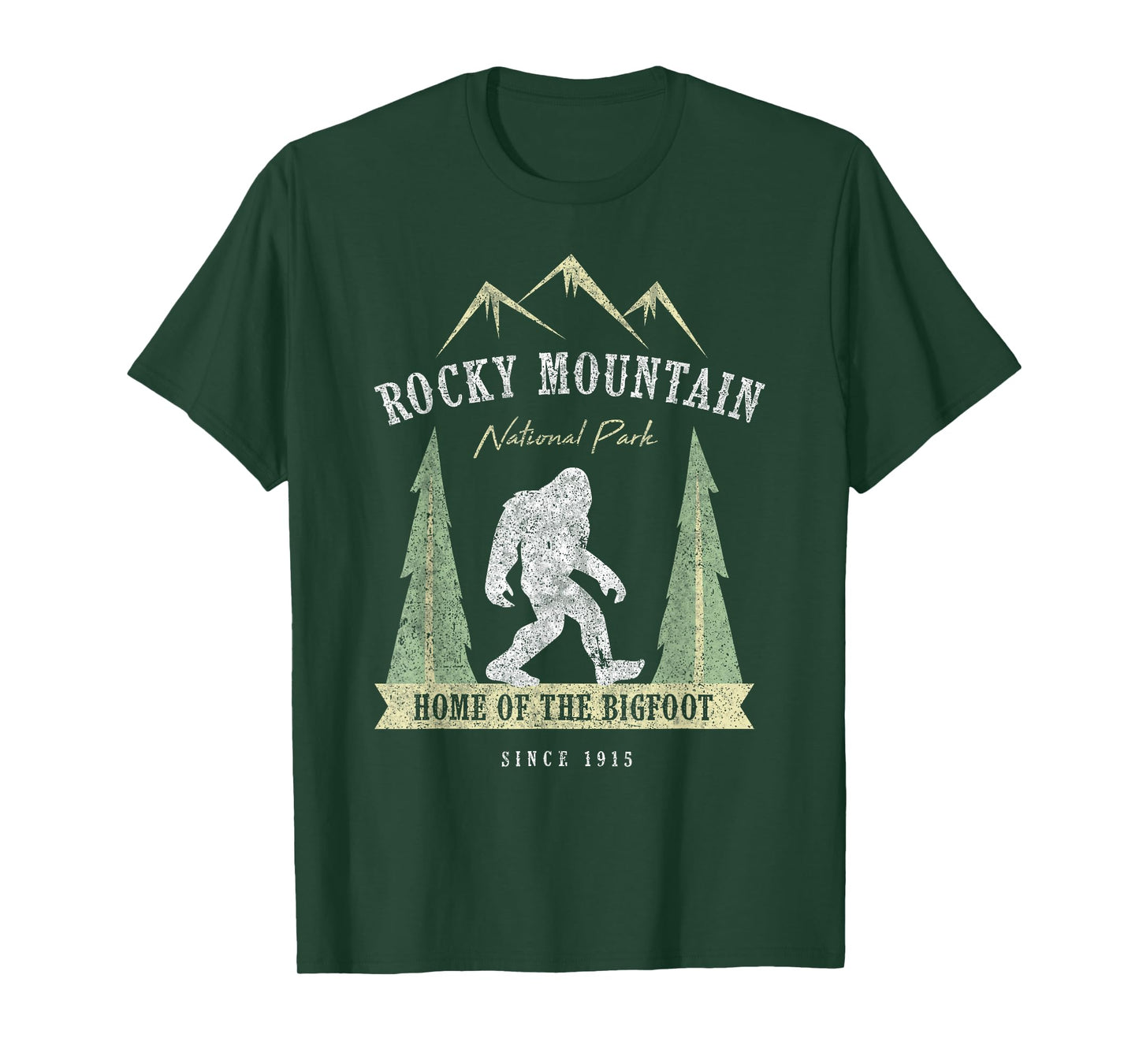 Rocky Mountain National Park Bigfoot Colorado Gift Sasquatch T-Shirt