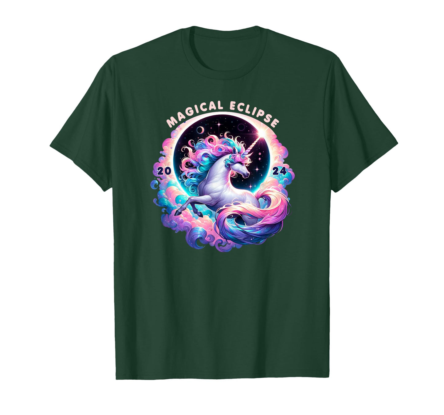 2024 Total Solar Eclipse Totality Unicorn Magical Eclipse T-Shirt