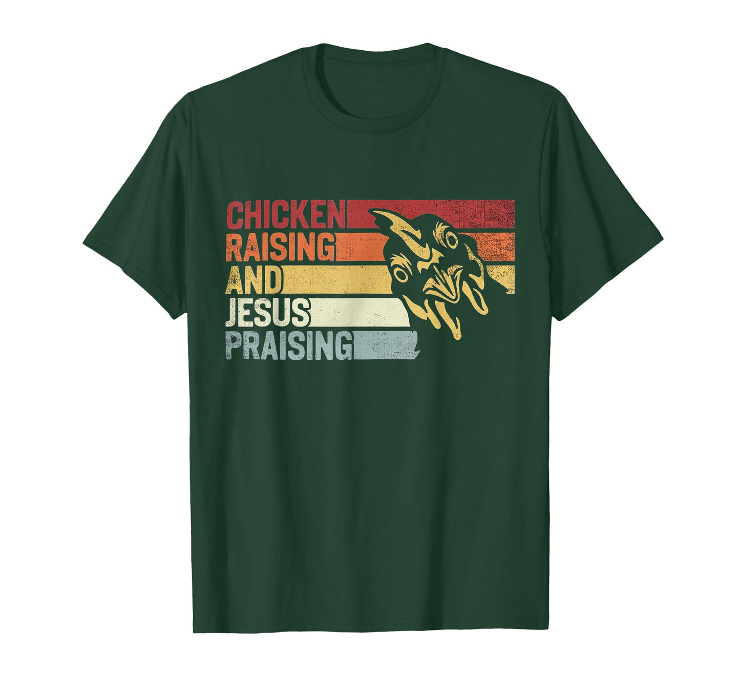 Retro vintage Chicken Raising & Jesus Praising T-Shirt