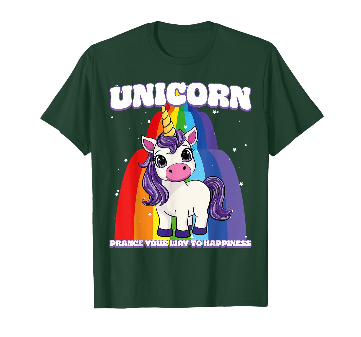 Unicorn Prance Your Way To Happiness Unicorn T-Shirt