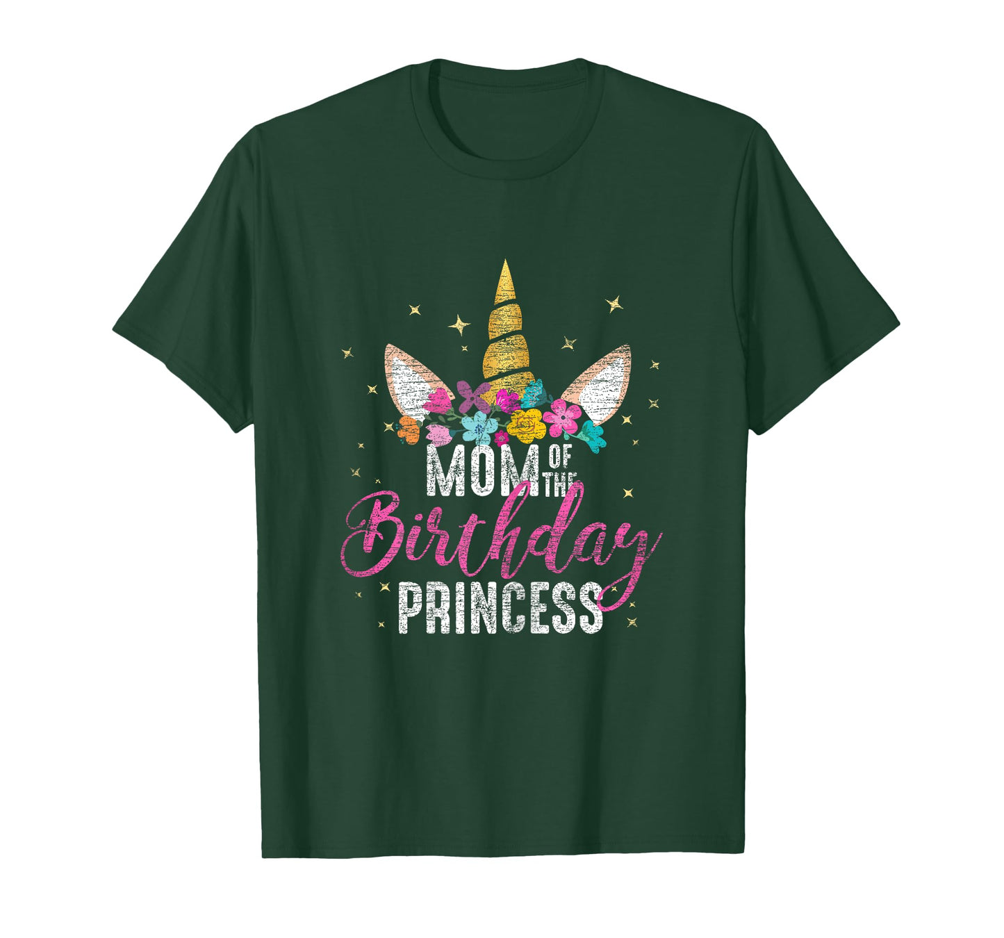 Mom Of The Birthday Princess Mother Gifts Unicorn Birthday T-Shirt