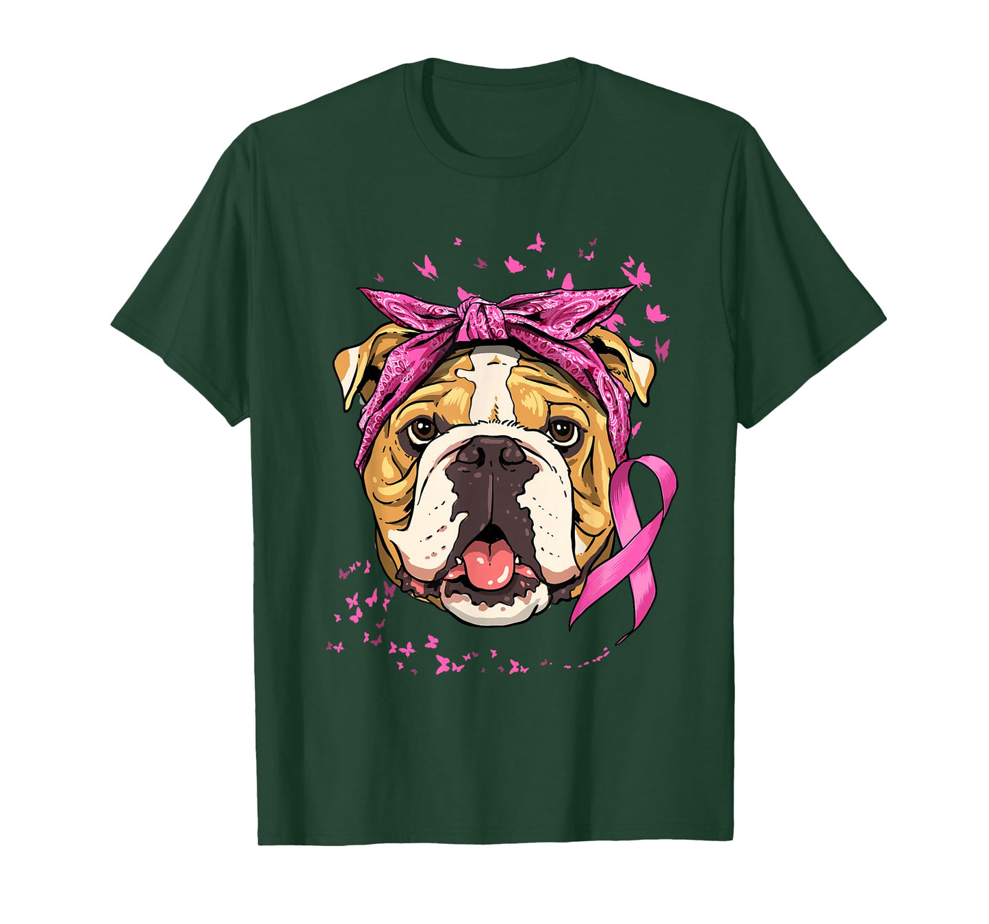 American bulldog Breast Cancer Awareness Cancer Survivors T-Shirt