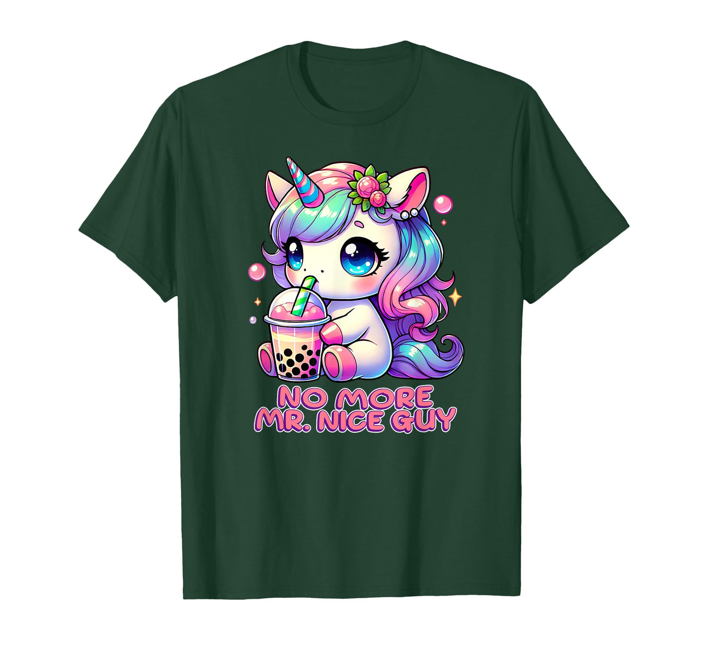 NO MORE MR NICE GUY Cute Unicorn Adult Kawaii Alpha Male T-Shirt