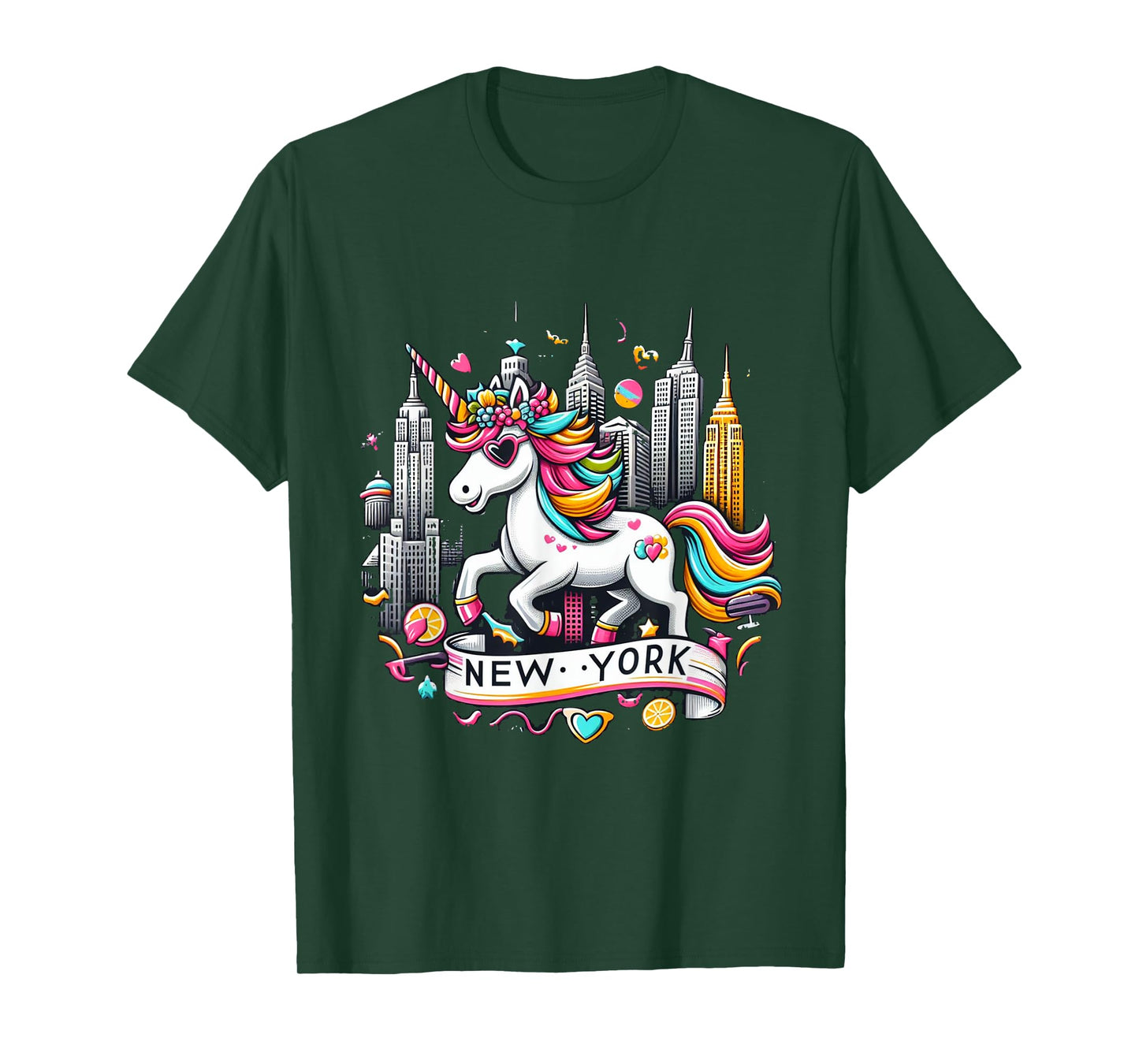 Unicorn New York NYC United States America Boys Girls Kids T-Shirt