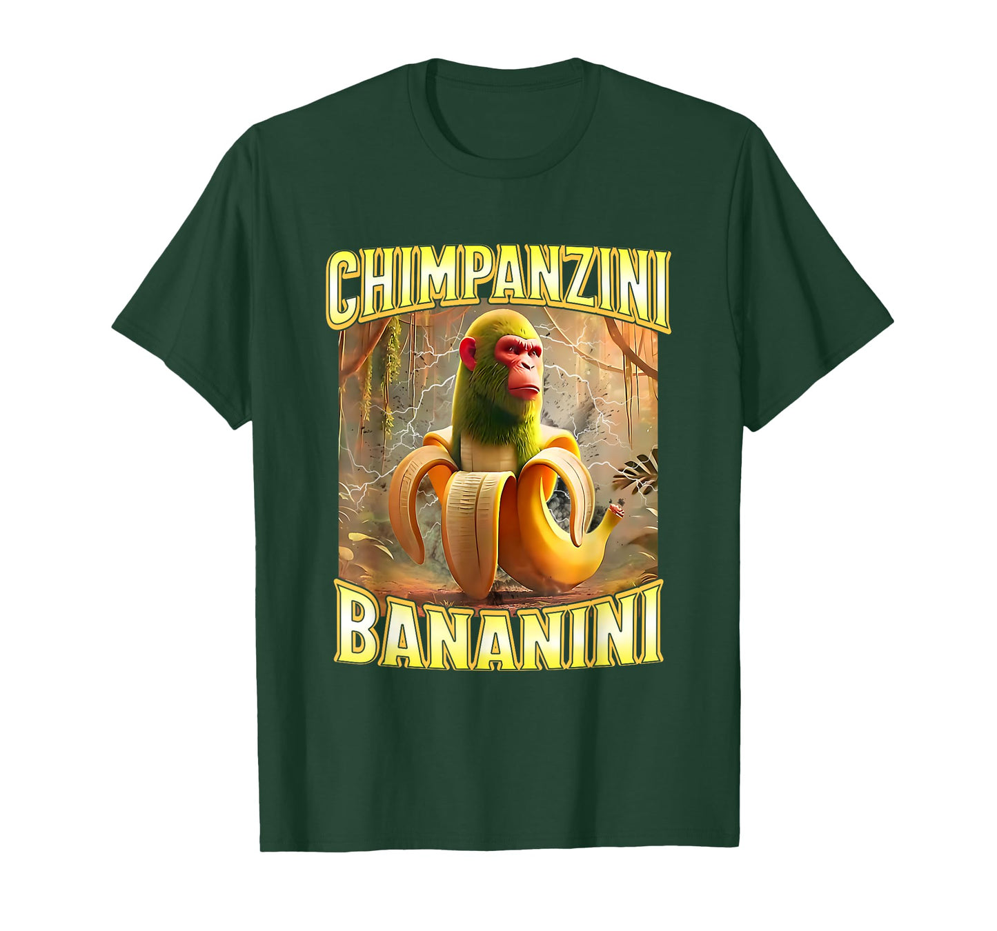 Chimpanzini Bananini Banana Monkey Meme - Italian Brainrot T-Shirt