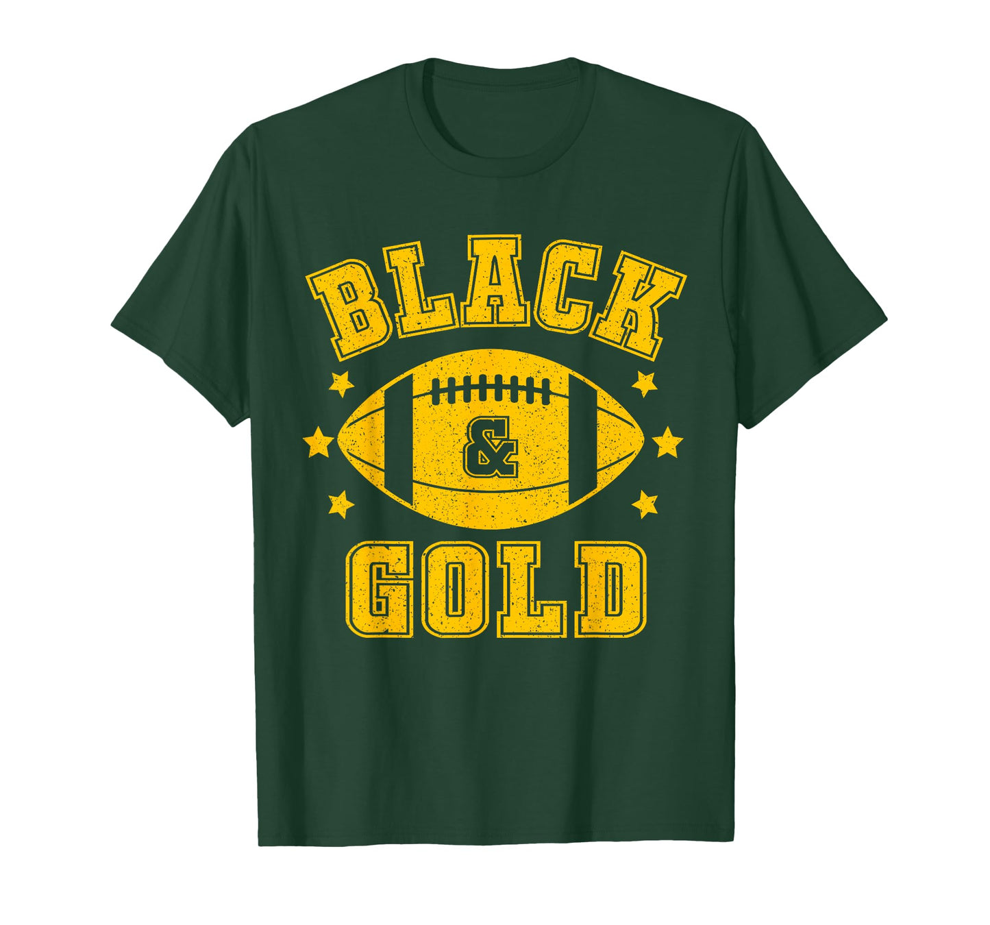 On Gameday Football We Wear Black And Gold School Spirit T-Shirt