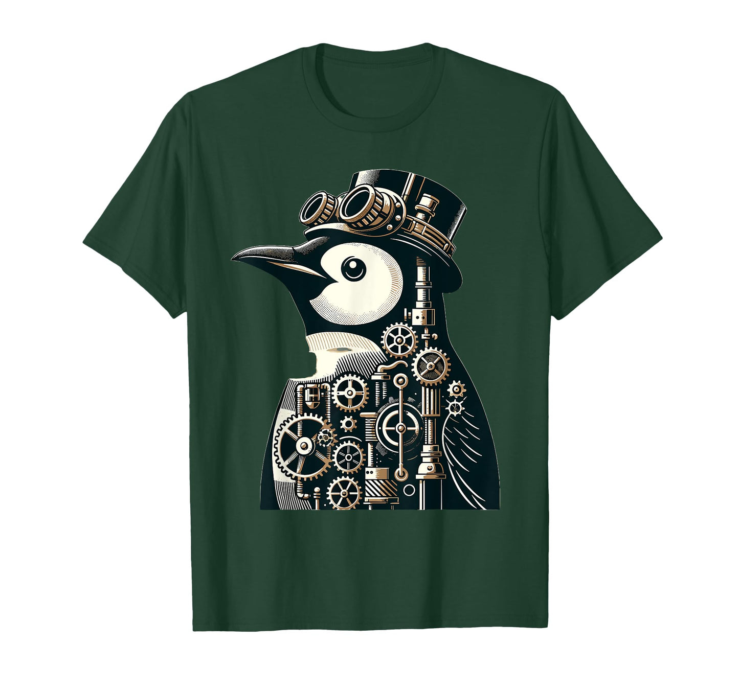 Cool Steampunk Aesthetic Penguin Lover Vintage Penguin T-Shirt
