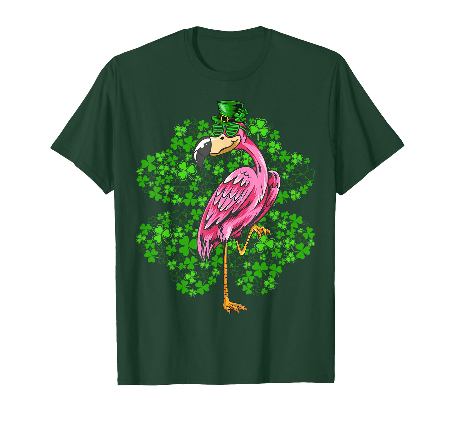 Flamingo Bird Lover Men Women Flamingo St Patrick's Day T-Shirt
