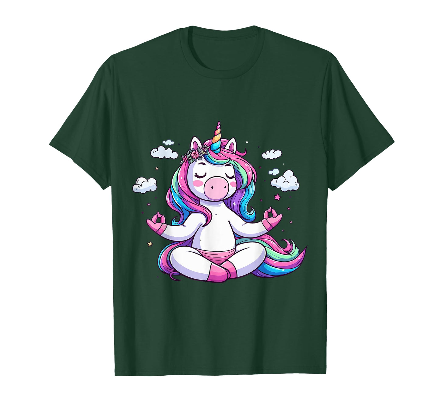 Meditation Unicorn Yoga Pose Relaxing Animal T-Shirt