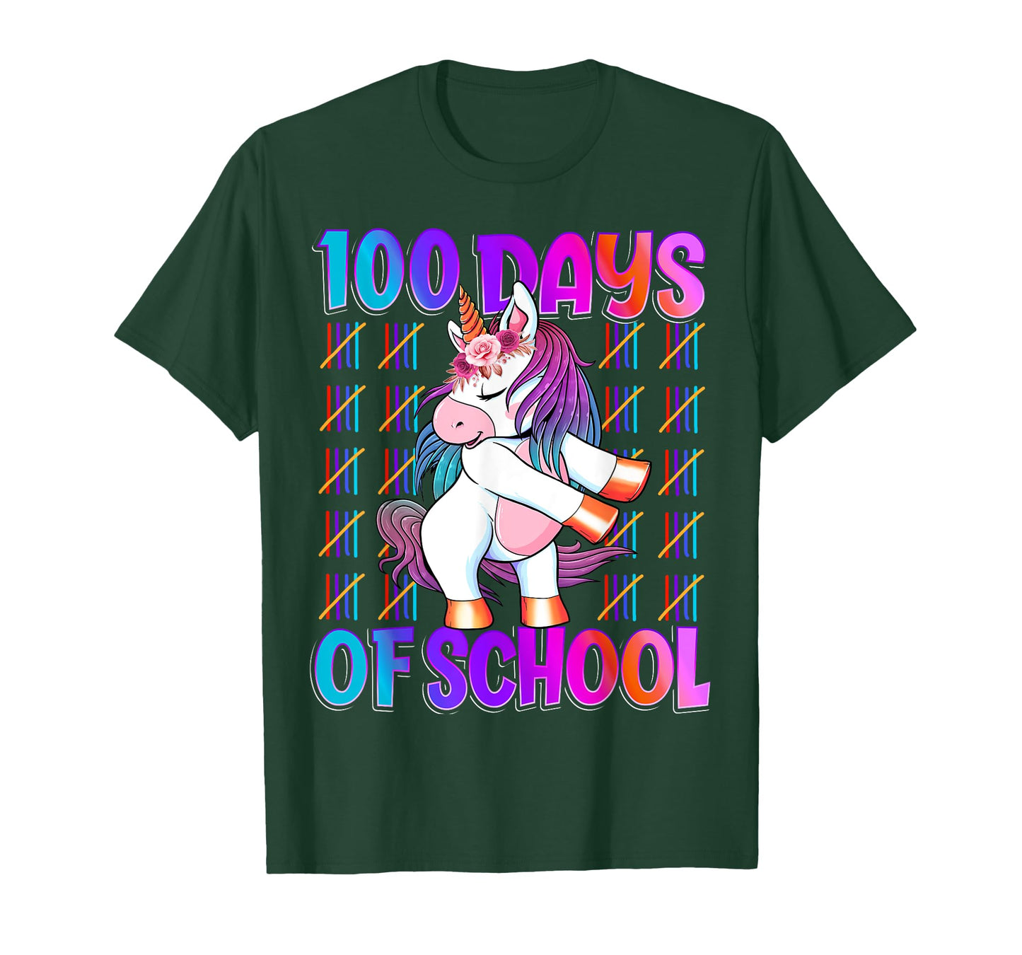 100 Magical Day of School And Still Awesome 100 Days Smarter Unicorn Kids School Shirt Black Unisex Kids T-Shirt Small