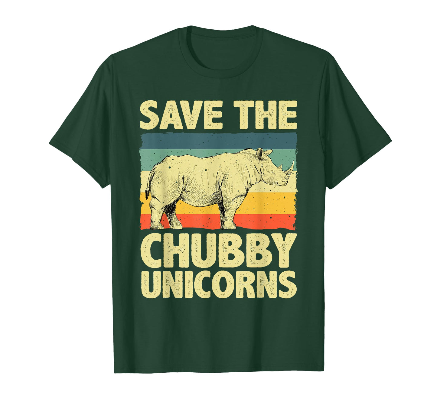 Cool Rhino For Men Women Save The Chubby Unicorn Rhinoceros T-Shirt