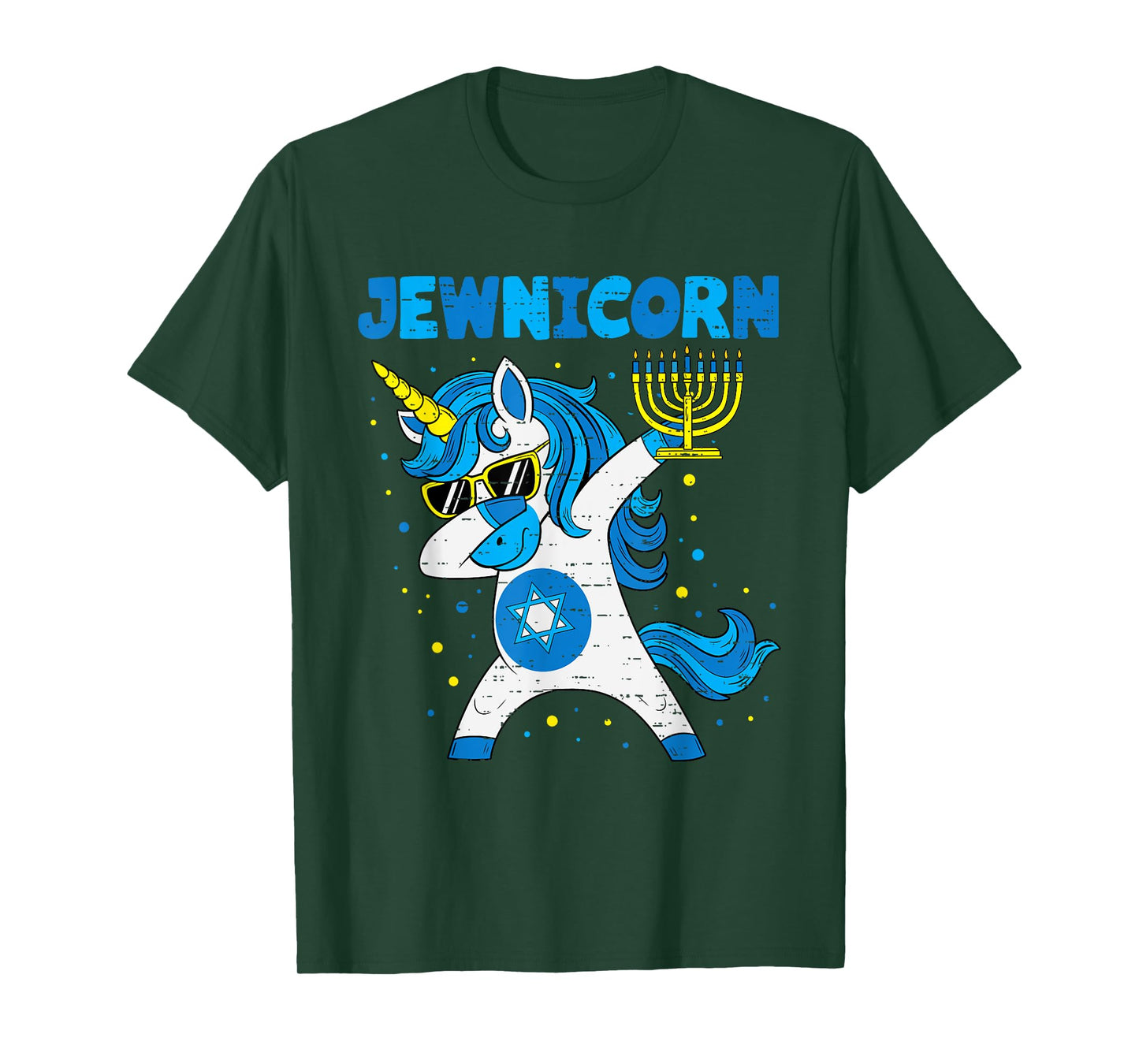 Jewnicorn Funny Jewish Unicorn Chanukah Hanukkah Girls Kids T-Shirt