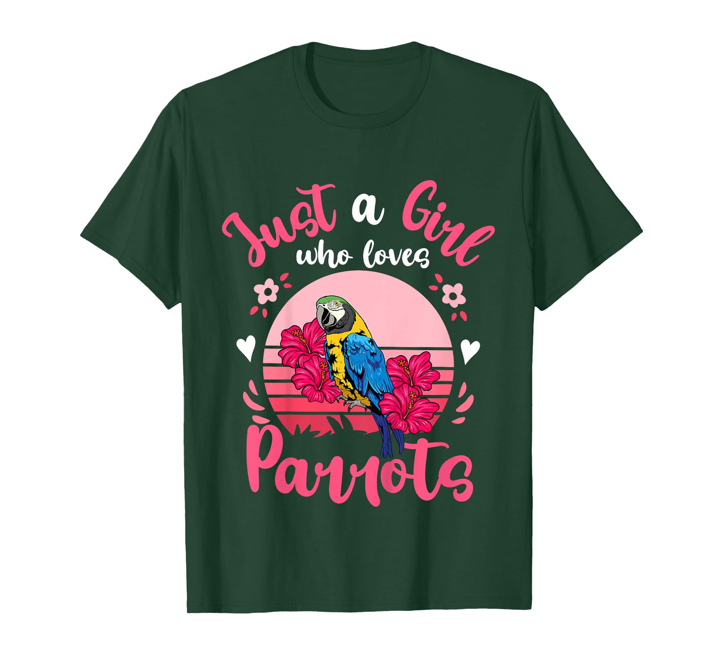 Kids Parrot Just a Girl Who Loves Parrots T-Shirt