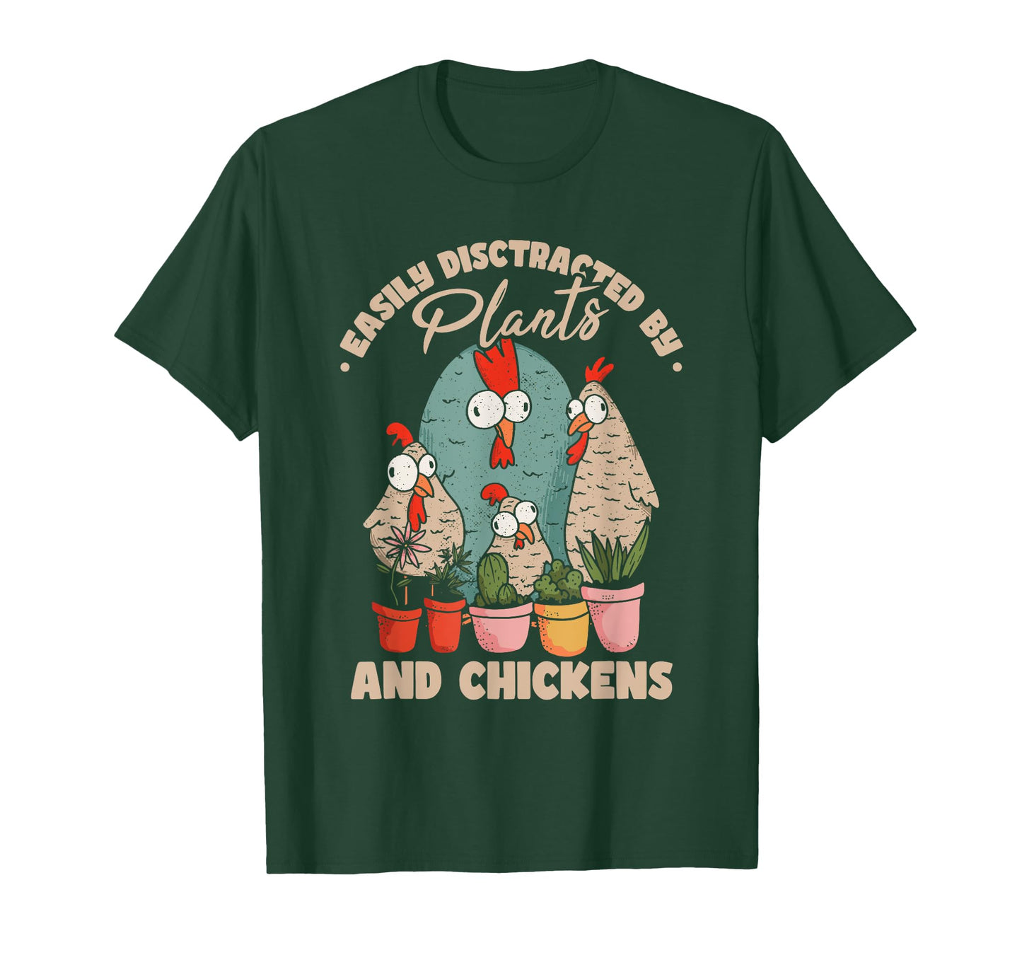 Funny Farming Gardening Plant Garden Chicken Plants T-Shirt