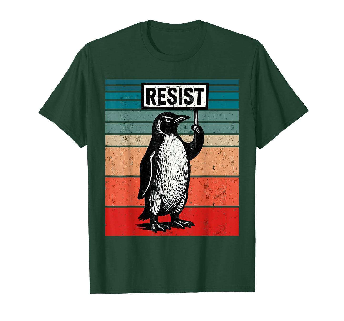 RESIST Penguins Against Trump Tariffs Funny T-Shirt