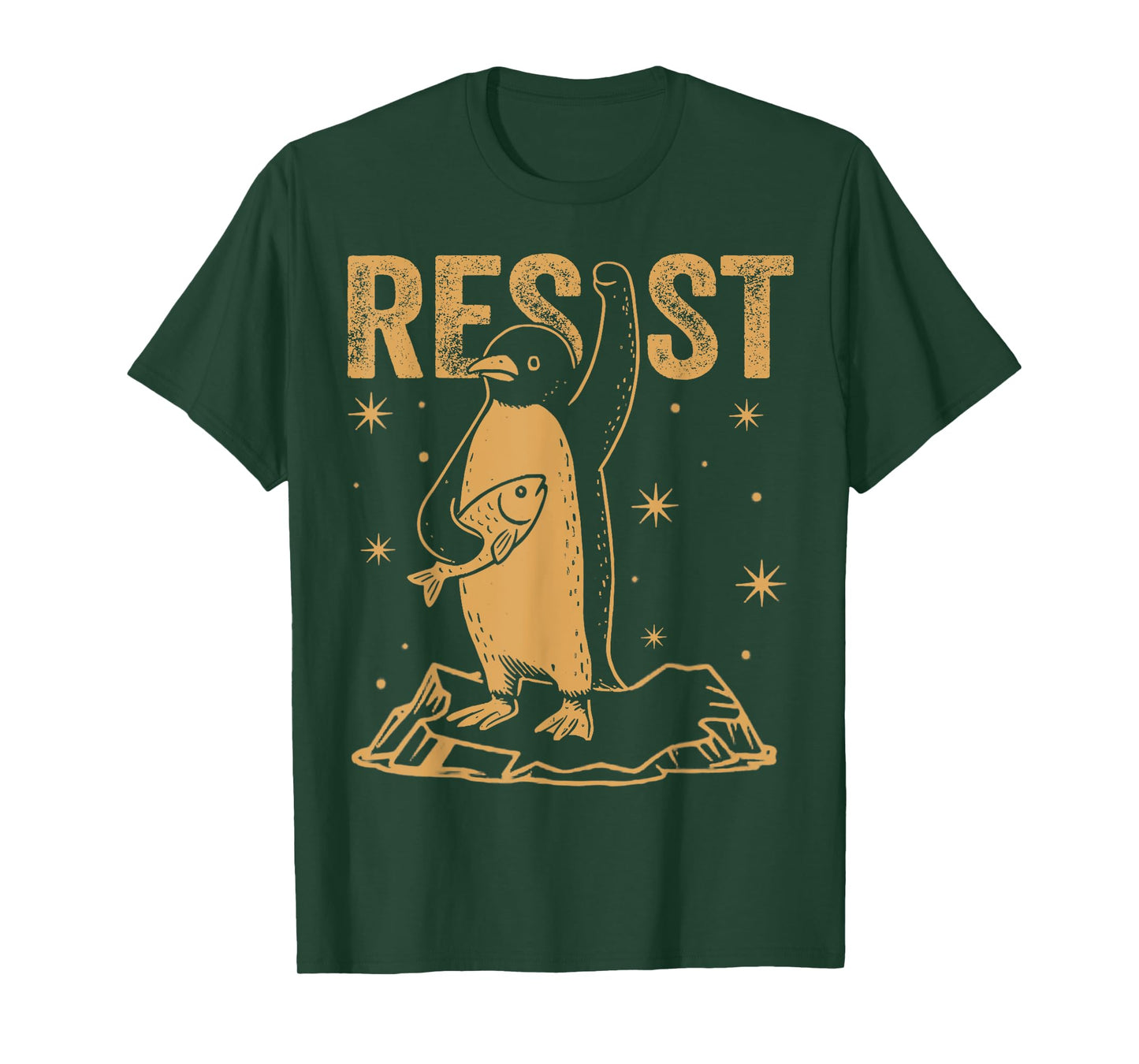 Resist Penguin Activism Graphic Design Funny T-Shirt