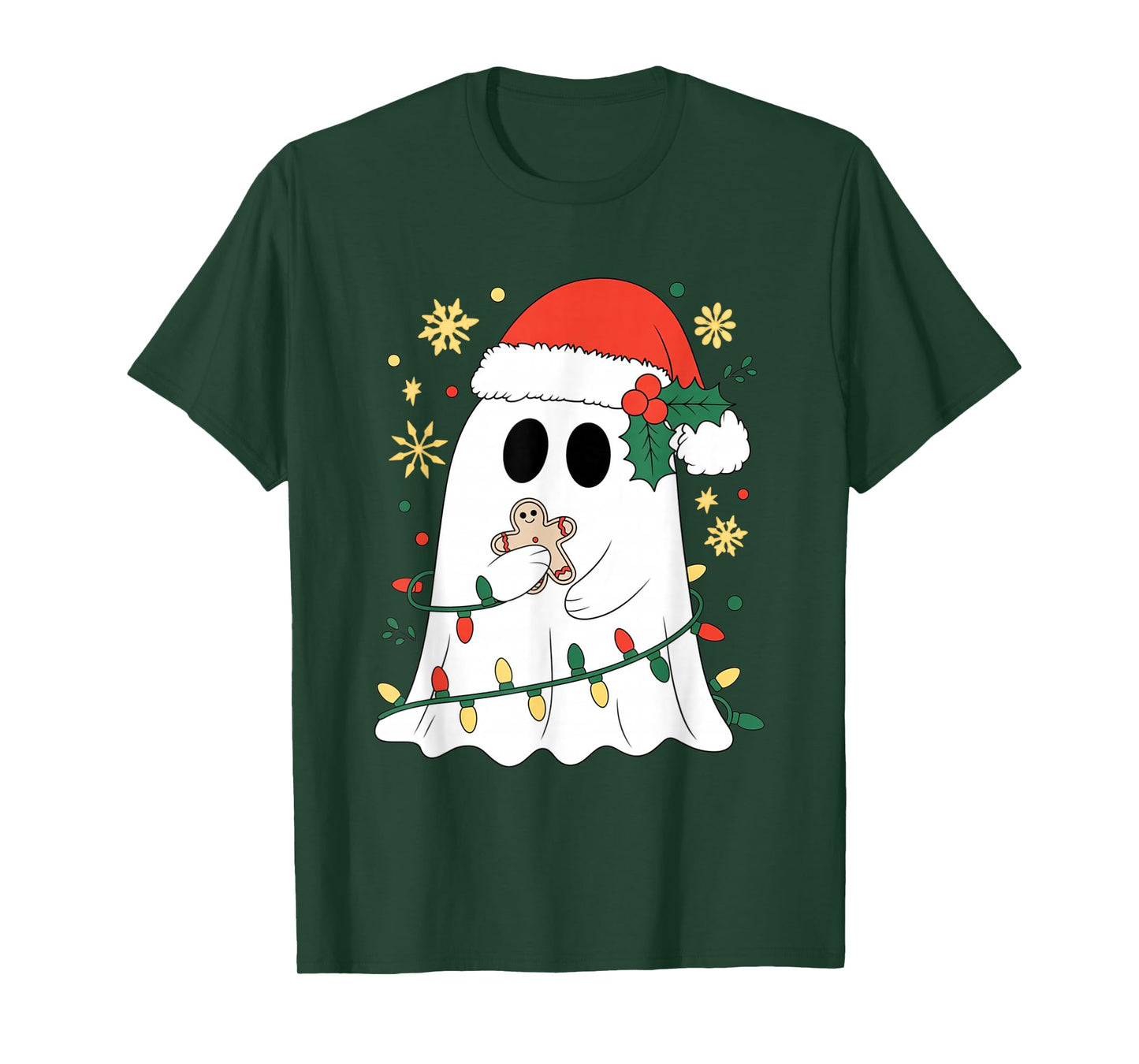 Ghost Christmas Santa Spooky Christmas T-Shirt