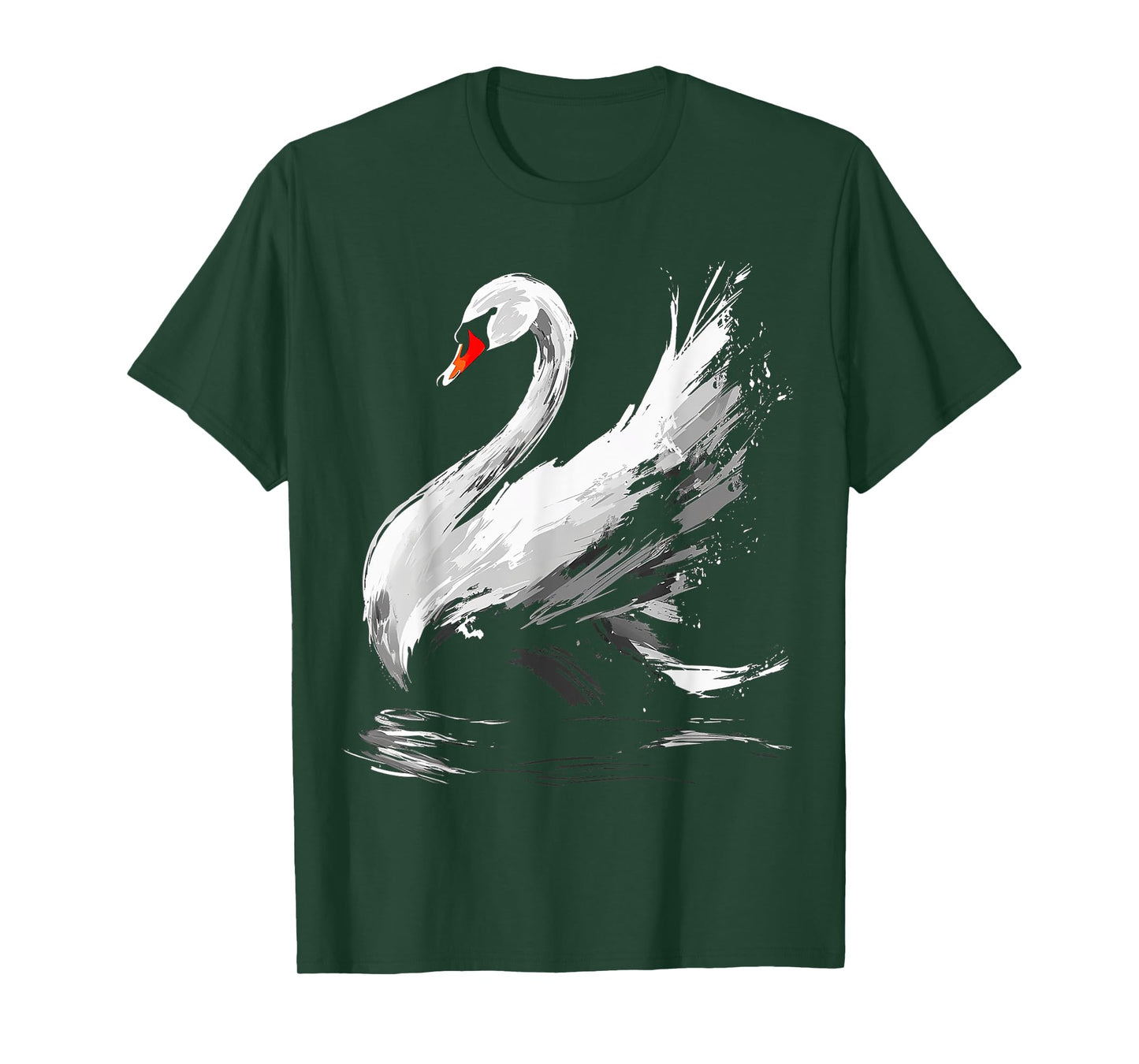 Swan Abstract Bird Art Animal Drawing Motif Swan T-Shirt