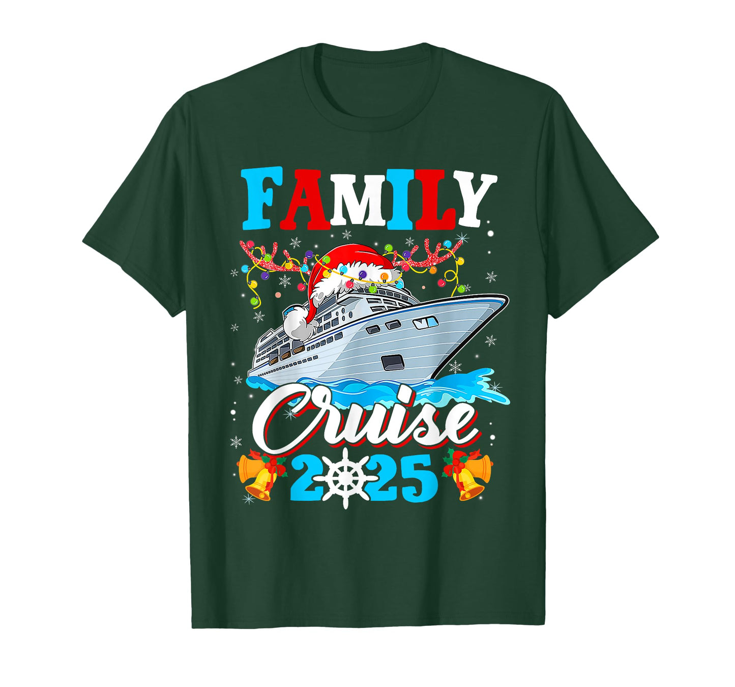 Family Cruise 2025 Matching Family Christmas Cruise Holiday T-Shirt