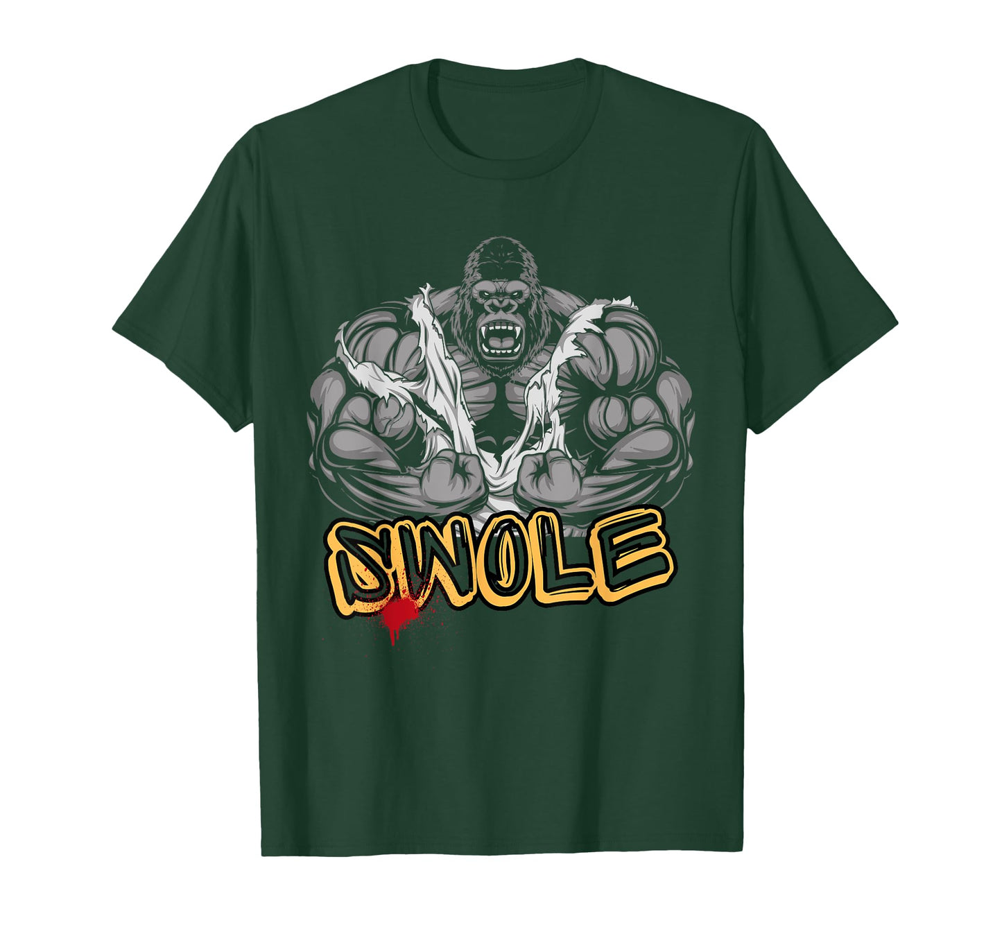 Gorilla mode strong bodybuilding Workout muscle Swole Monkey T-Shirt