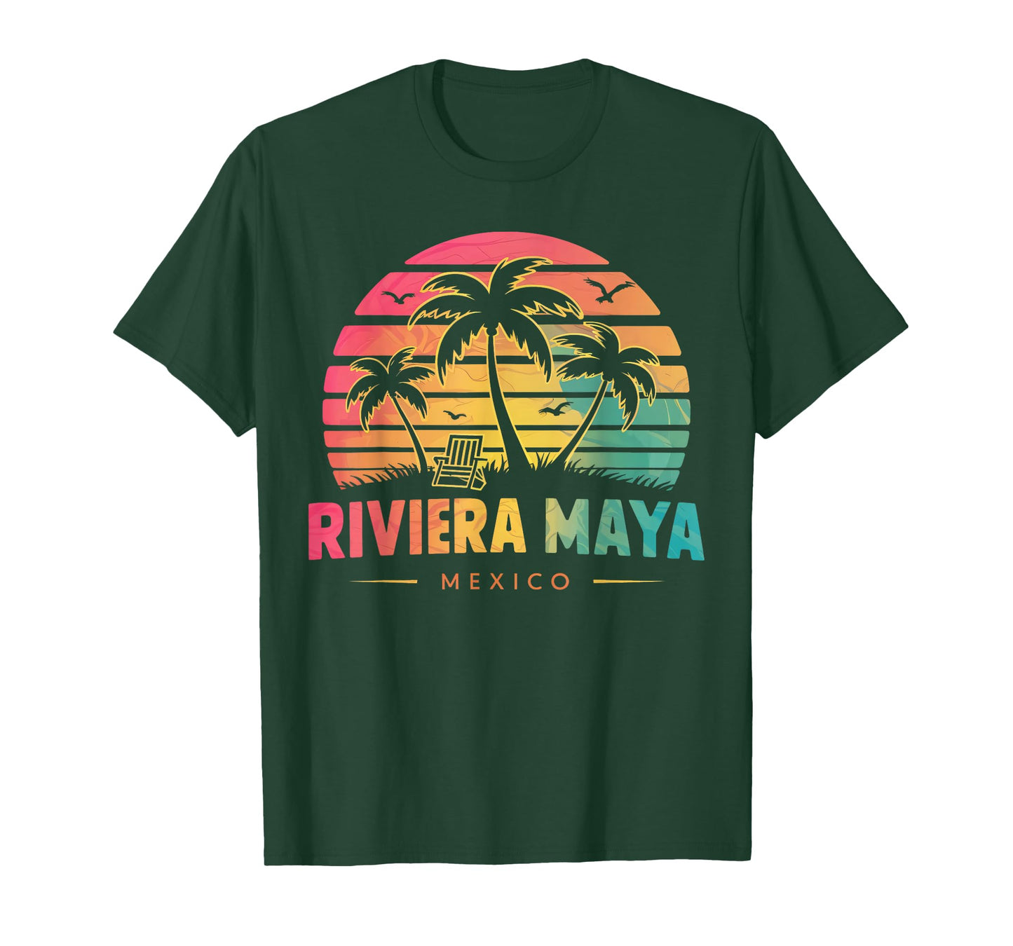 Riviera Maya Mexico Tropical Sunset beach Souvenir Vacation Men Women Kids T-Shirt