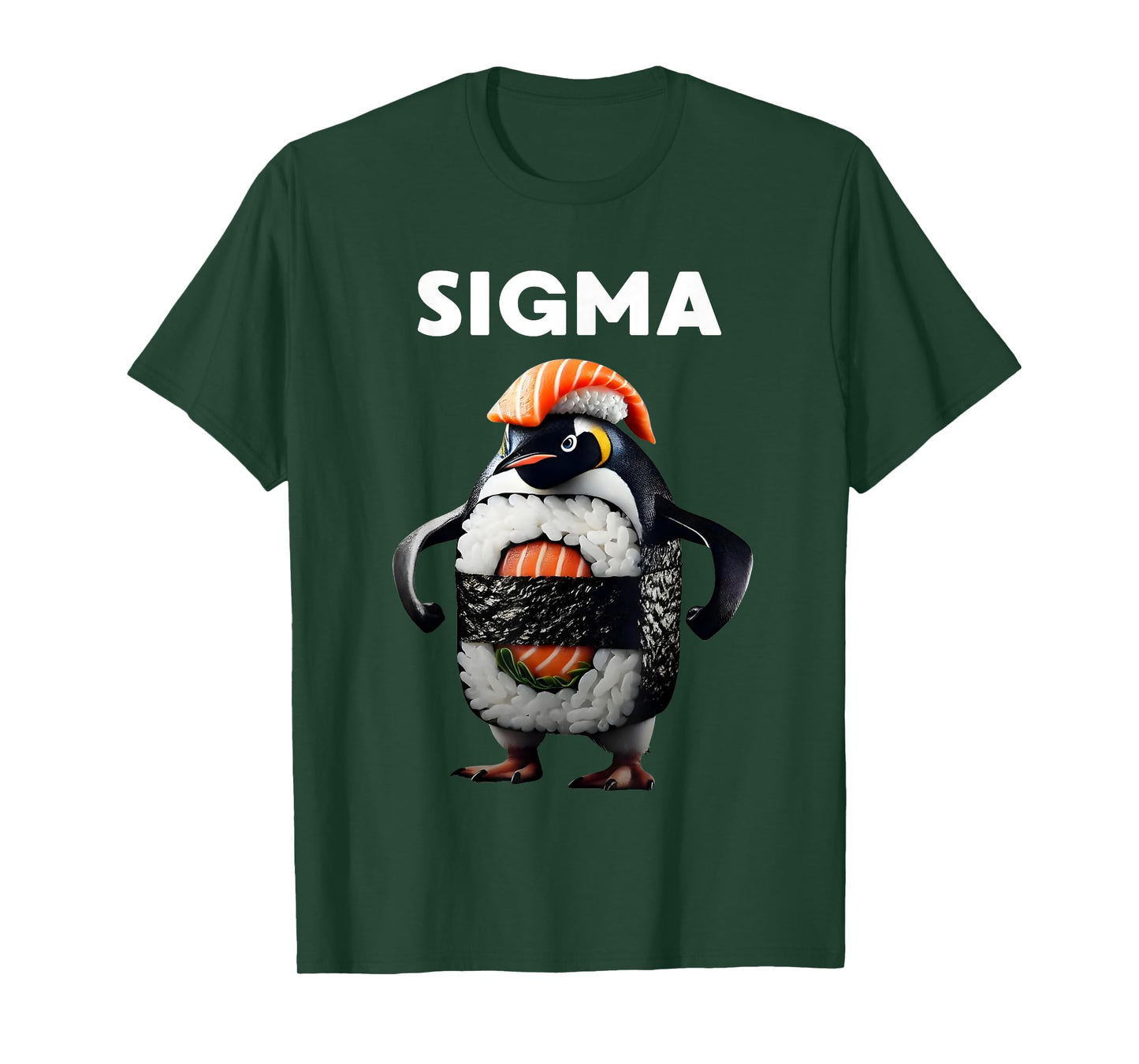 Sigma Italian Brainrot Meme Penguin Sushi Salmon Youth Kid T-Shirt