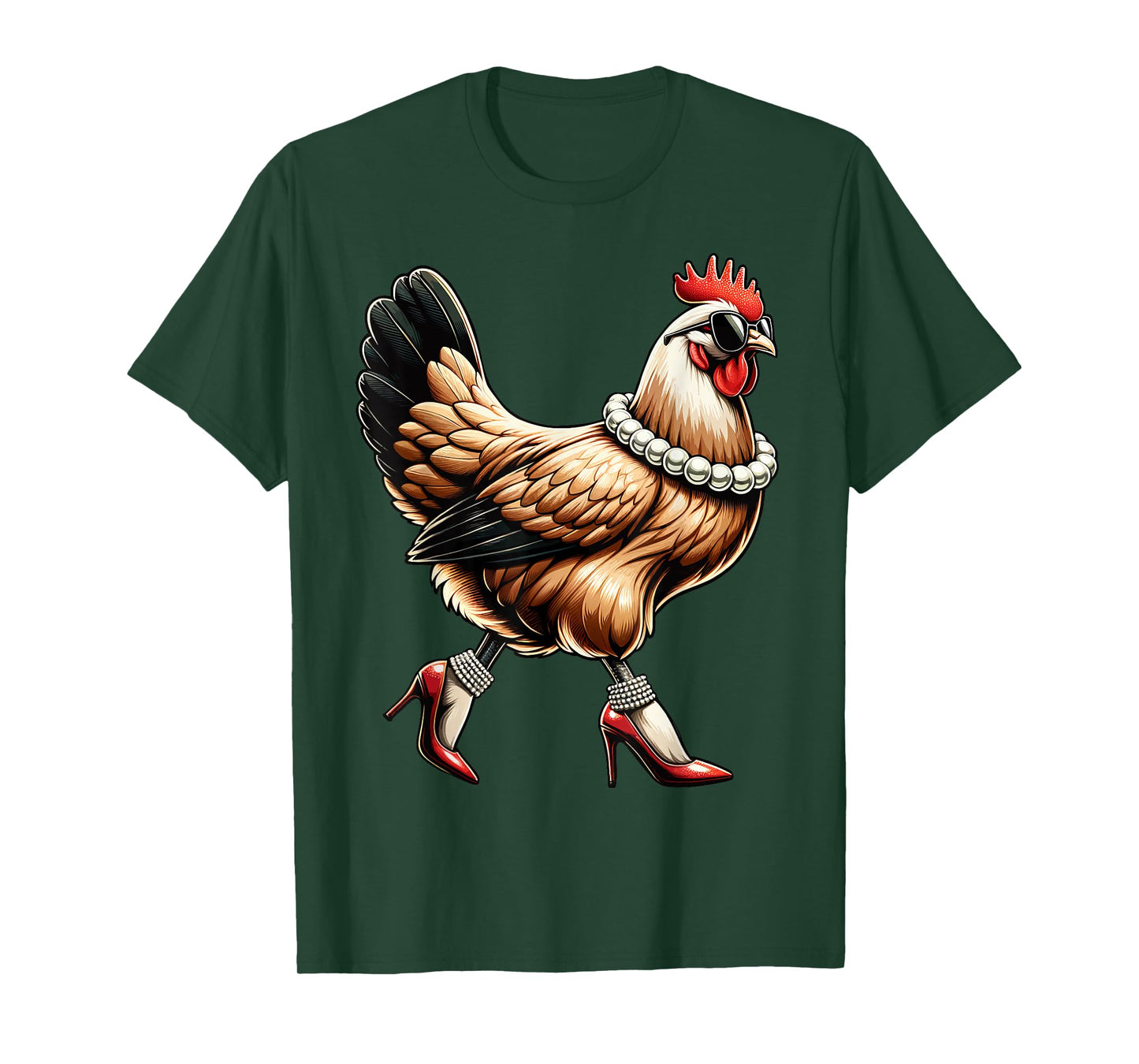 Chicken Funny Fried but Fabulous Graphic Women Chicken Lover T-Shirt