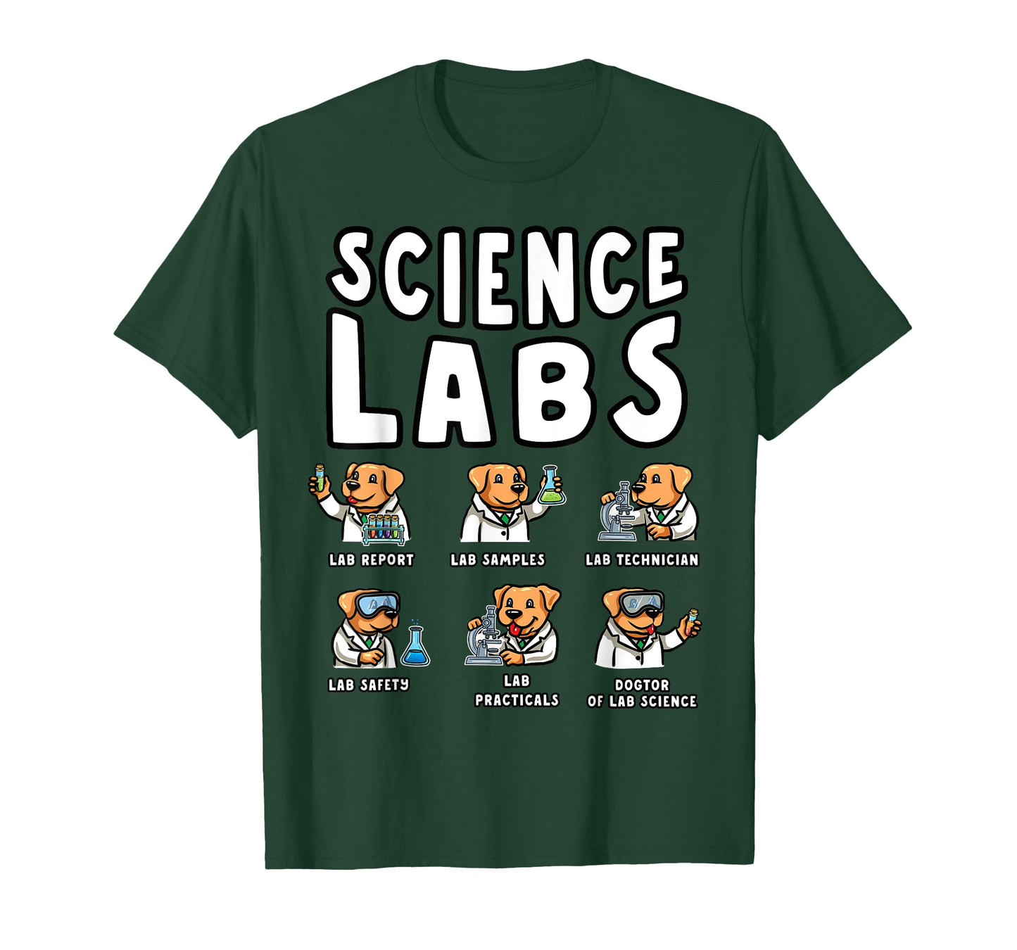 Labrador Retriever Science Labs Funny Dog Lover Teacher T-Shirt
