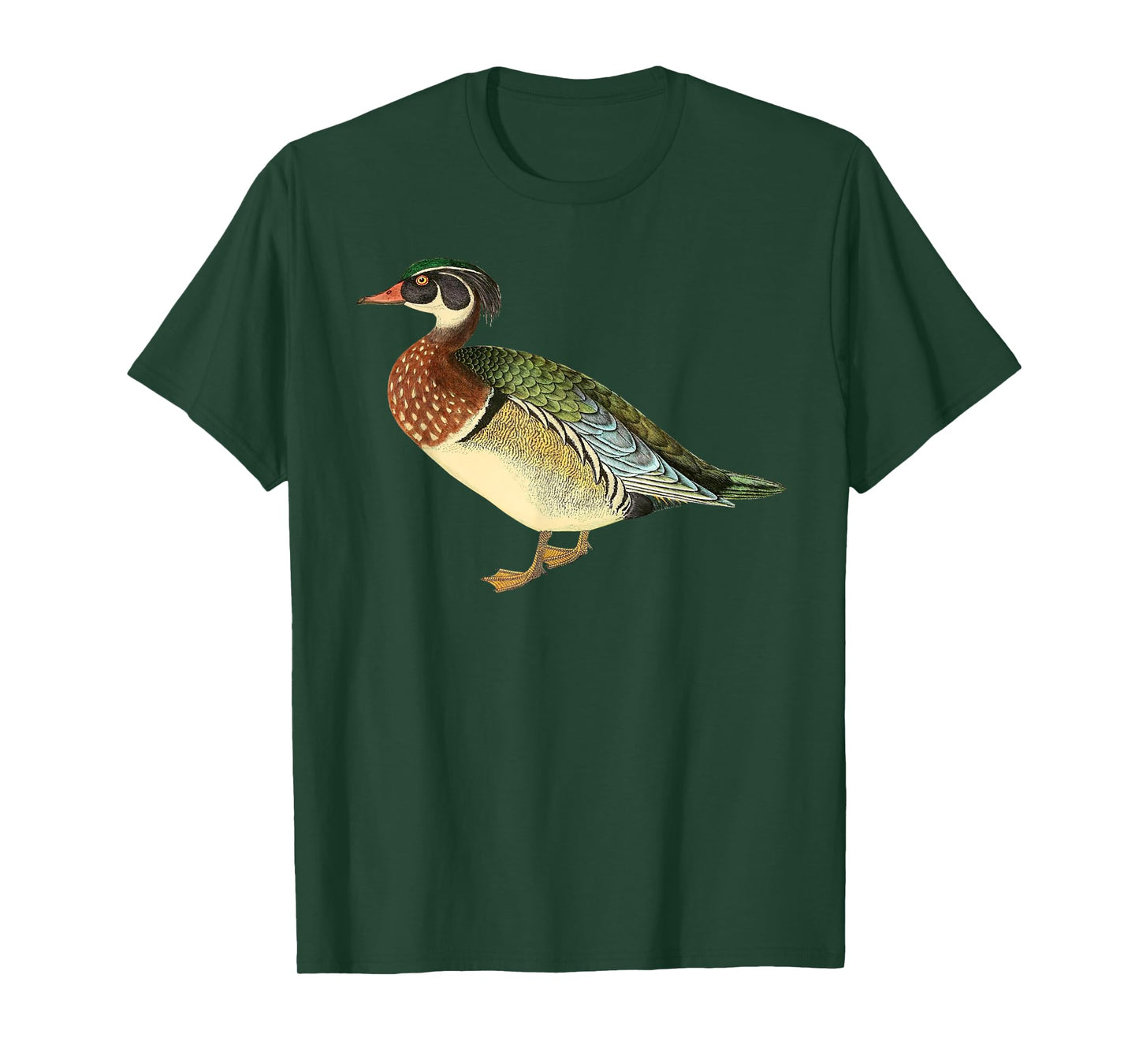 Duck T-shirt Cute Wood Duck Tee Vintage Duck Graphic T-Shirt