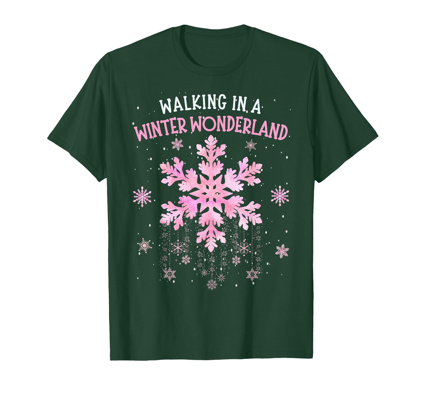 Walking In A Winter Wonderland Tie Dye Snowflake Christmas T-Shirt