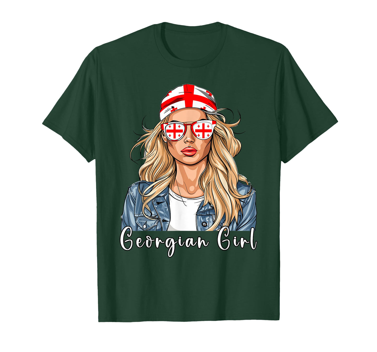 Georgian Flag Souvenirs Woman Girl Products Georgia T-Shirt