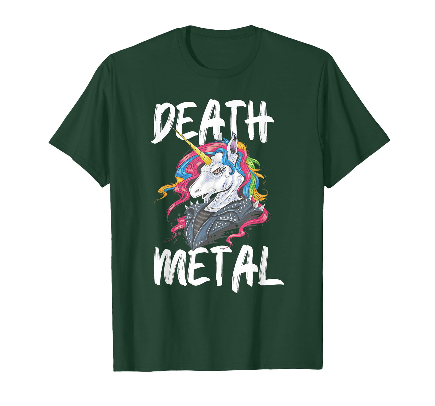 Unicorn Death Metal Rocker Go To Hell Funny Gift T-Shirt