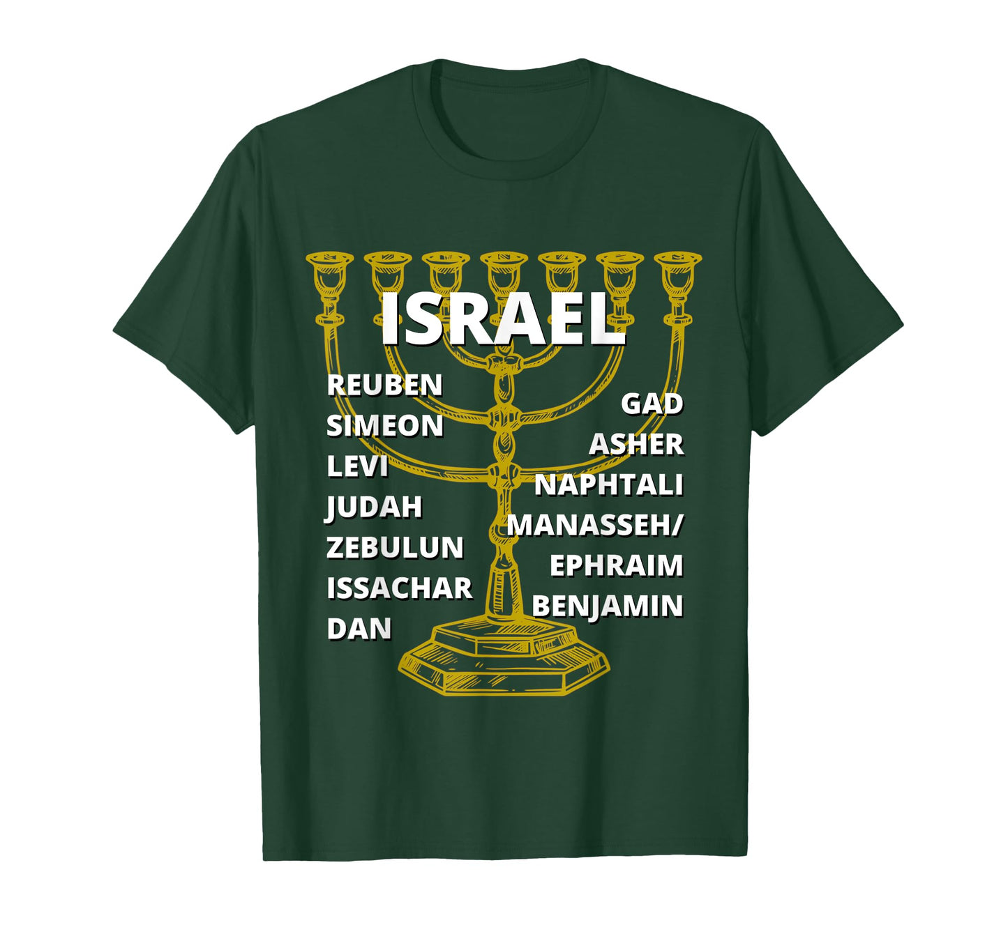Tribes of Israel Menorah T-Shirt